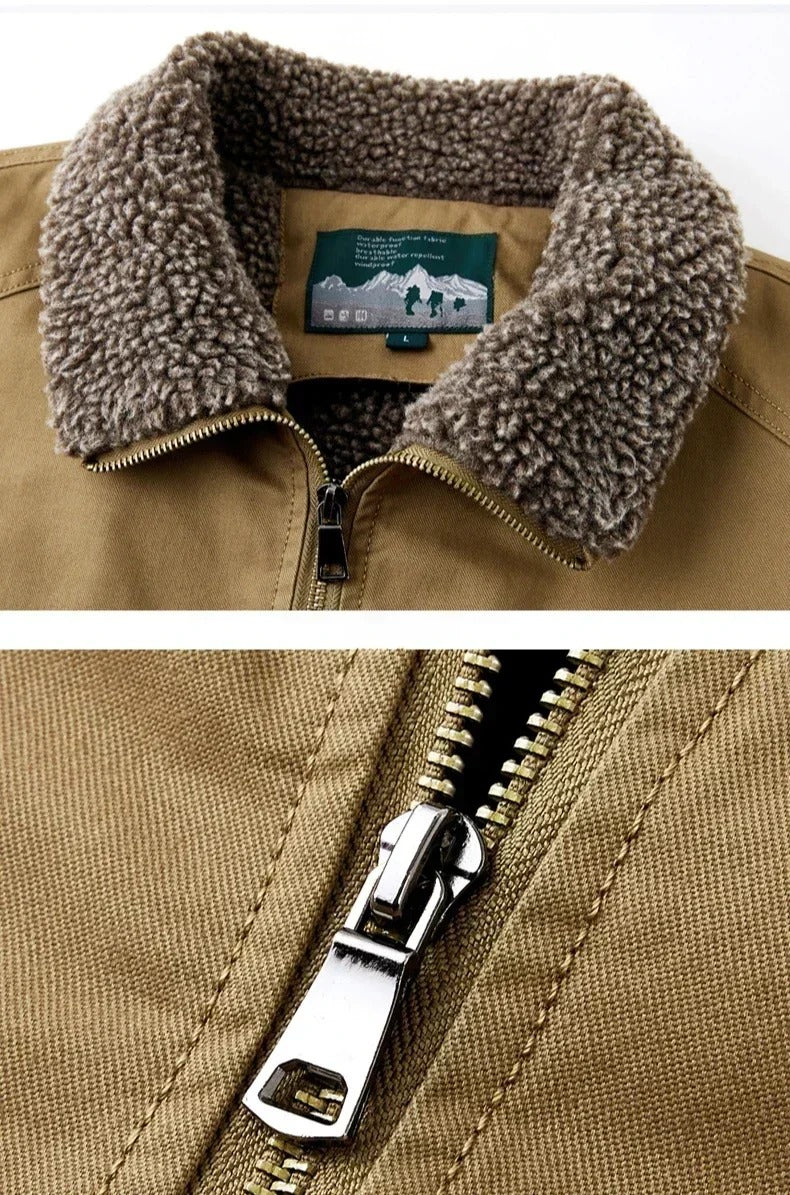 Sherpa-Lined Aviator Jacket.