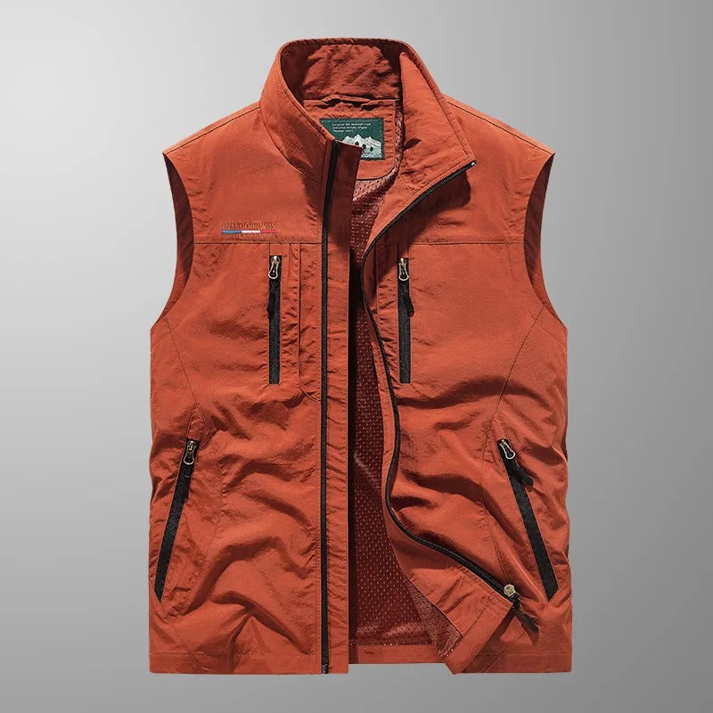 Men's Zip-Up Stand Collar Vest