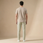 Men's Linen Trousers with Elastic Waist