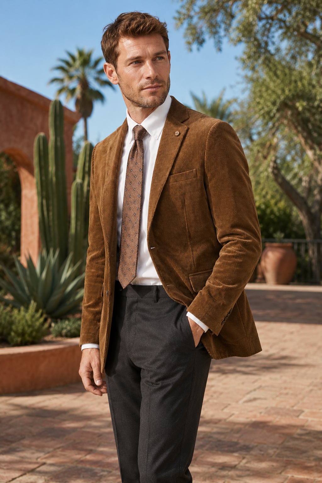 Men's Corduroy Blazer – Classic Tailored Smart Casual Jacket