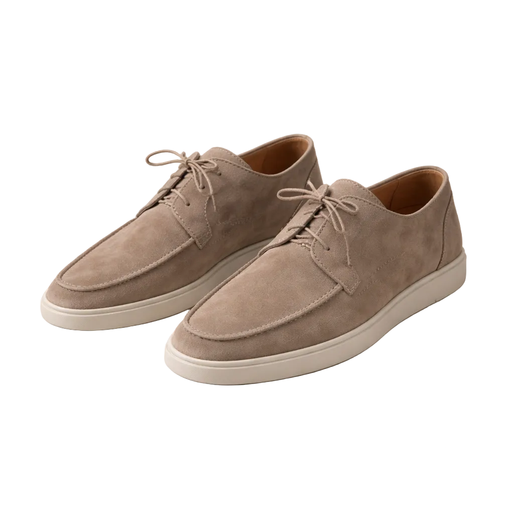 Men's Suede Lace-Up Loafers