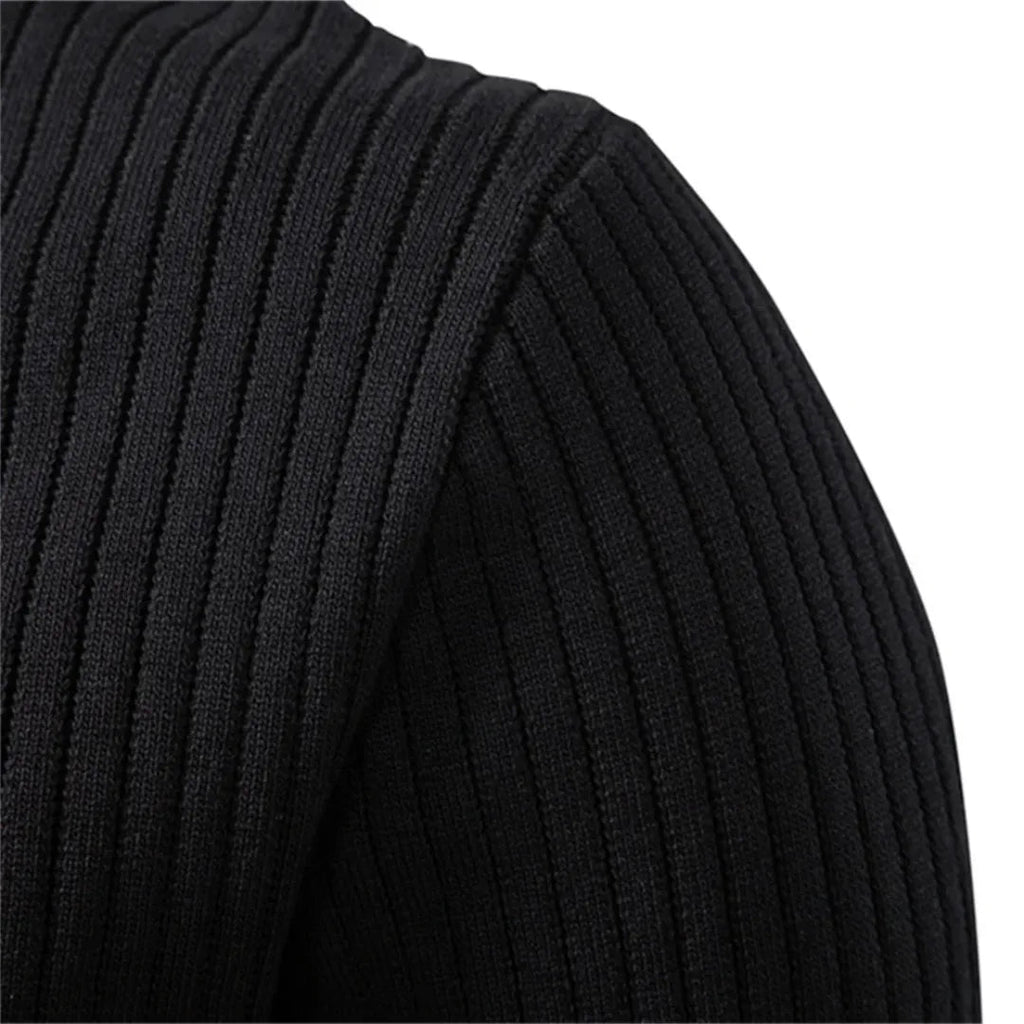 Men's Button Detail Crew Neck Sweater