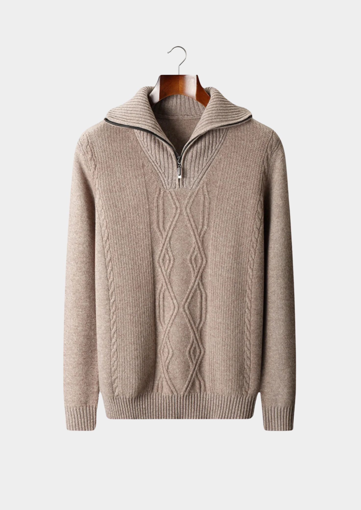 100% Cashmere Quarter Zip Sweater