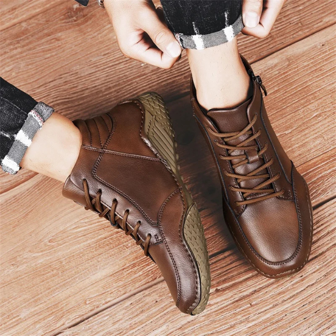 Mens Leather Ankle Boots
