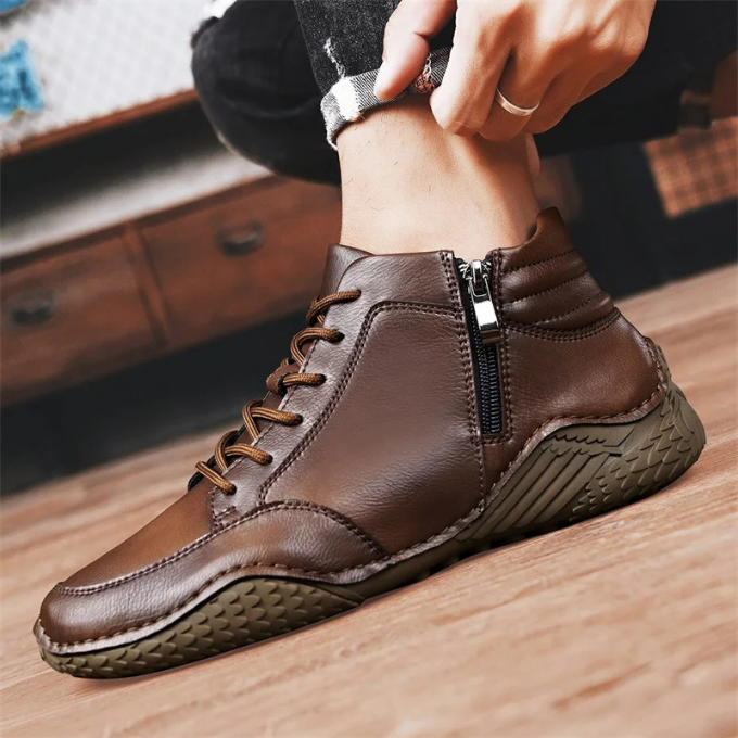 Mens Leather Ankle Boots
