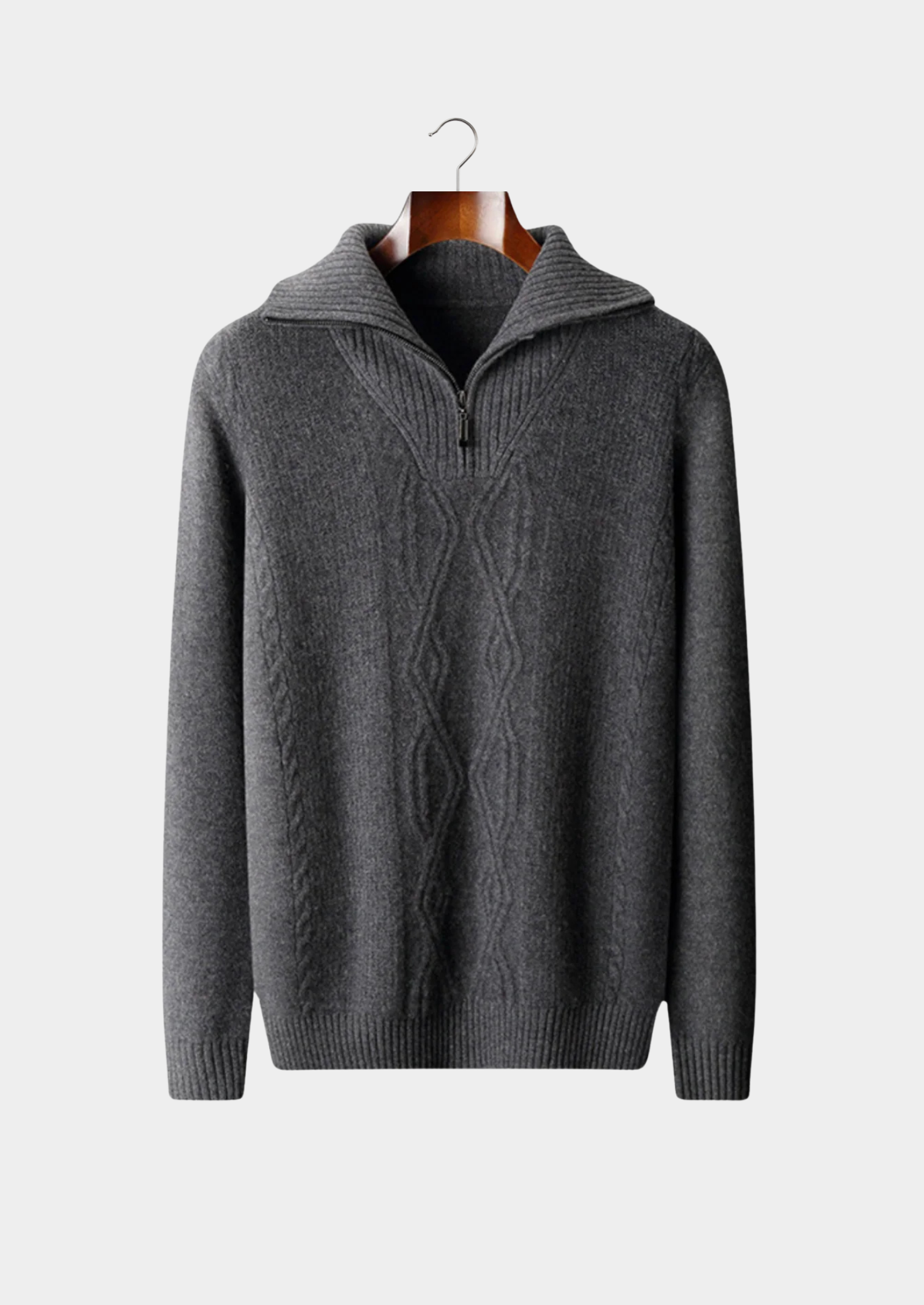 100% Cashmere Quarter Zip Sweater