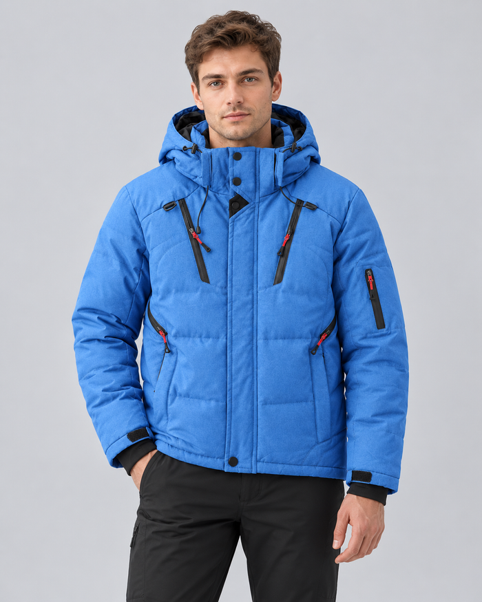 Men's Hooded Puffer Jacket – Insulated Quilted Winter Coat