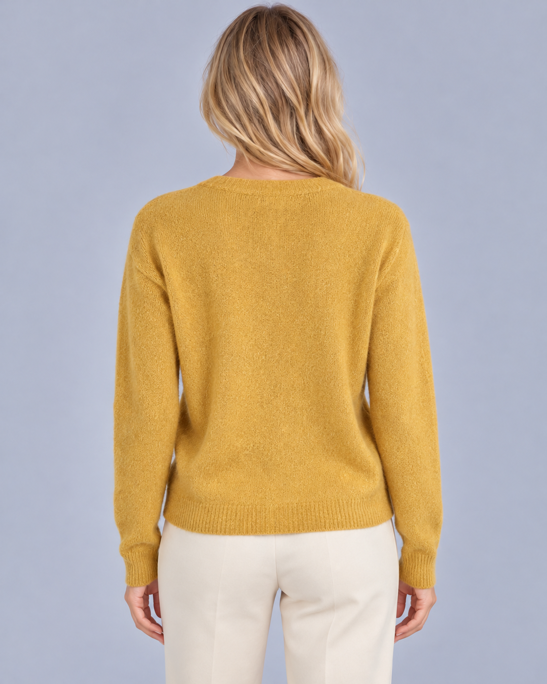 Women's Button Up Cardigan – Asymmetric Collar, Off-Centre Button Front, Long Sleeve Knit