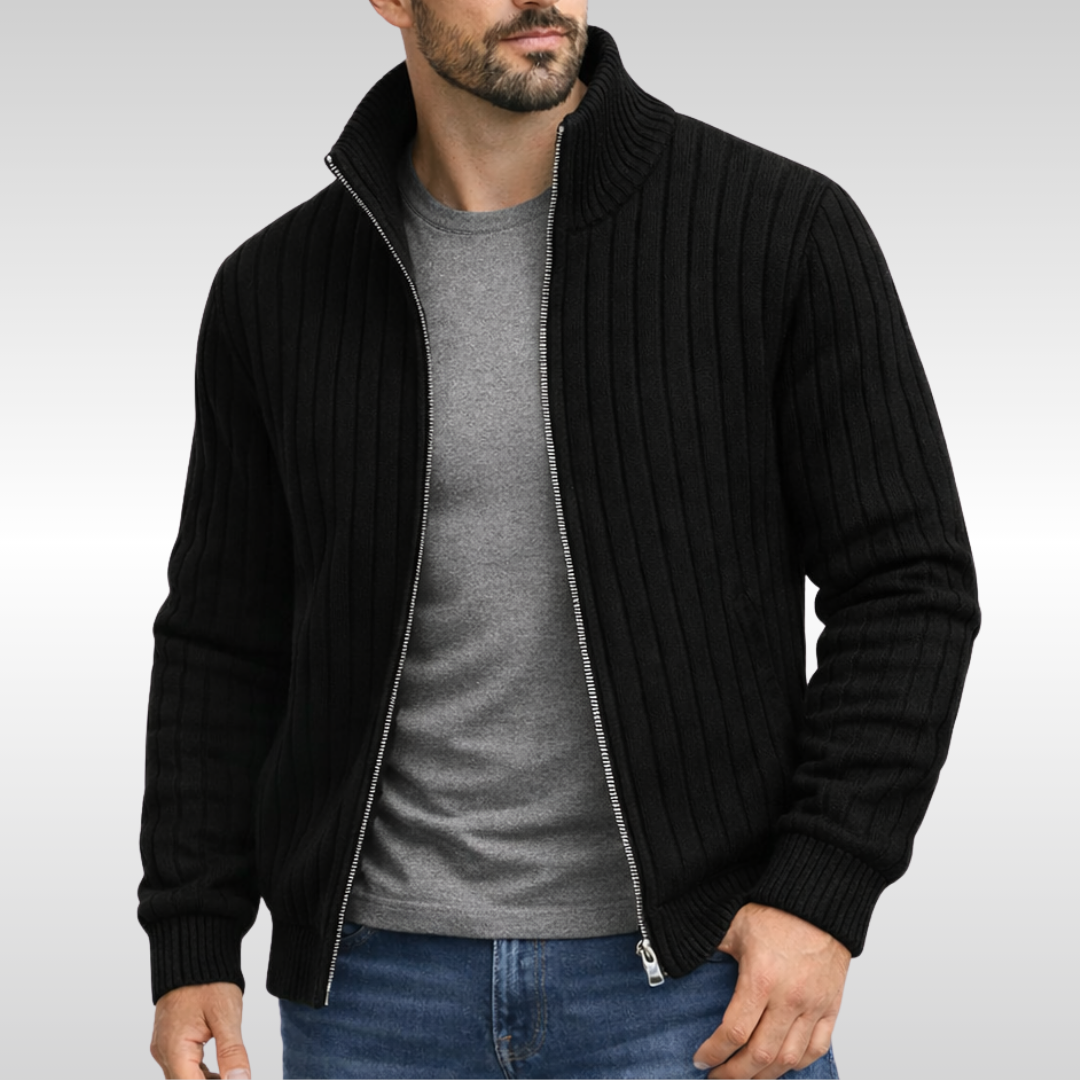 Classic Elegant Zip Cardigan For Men