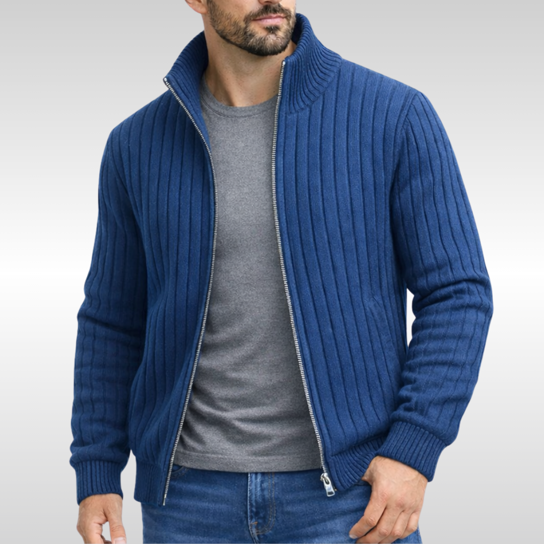 Classic Elegant Zip Cardigan For Men