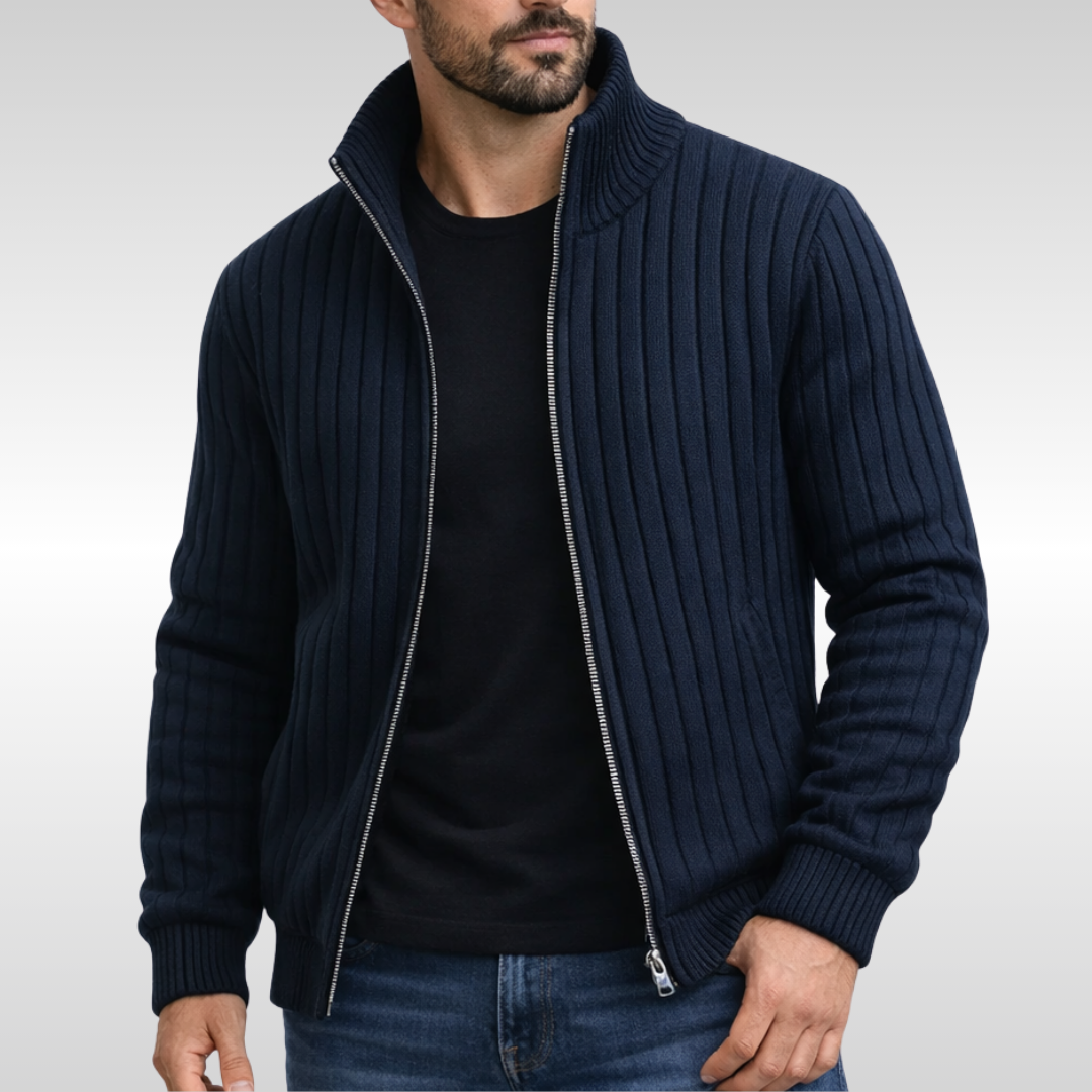 Classic Elegant Zip Cardigan For Men