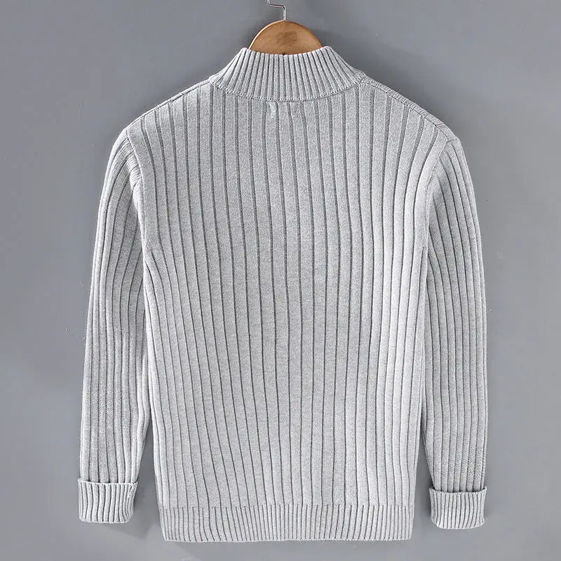 Ribbed Zip Cardigan Men