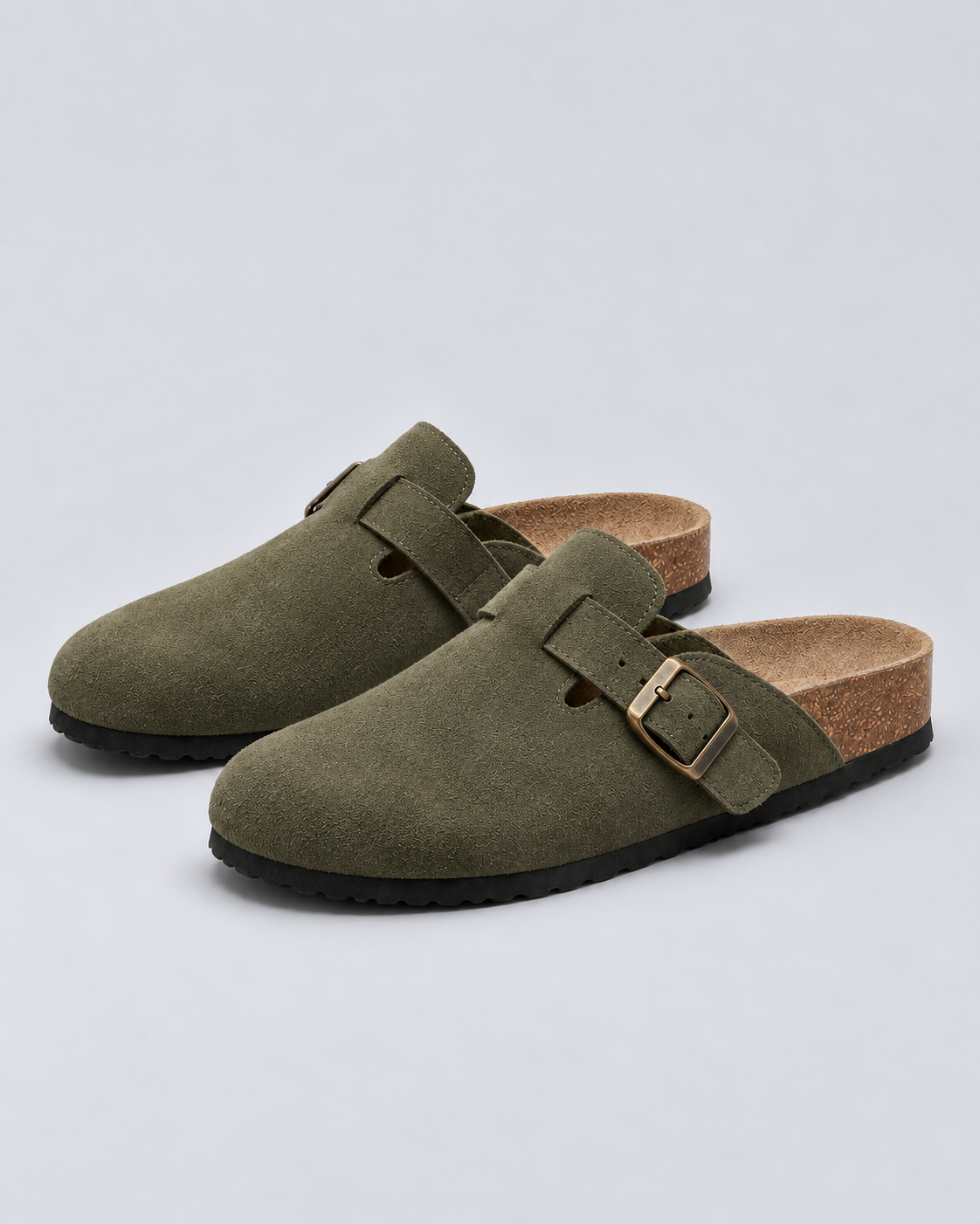 Men's Soft Suede Clogs | Adjustable Comfortable Slip-On Shoes