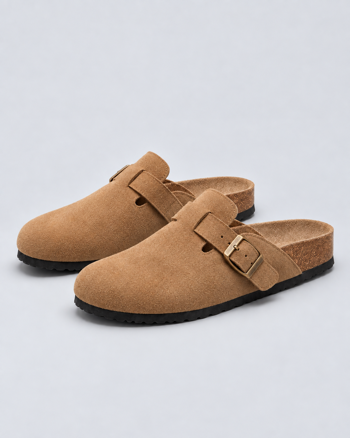 Men's Soft Suede Clogs | Adjustable Comfortable Slip-On Shoes