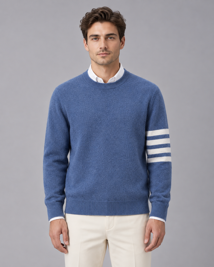 Men's 100% Lambswool Sweater | Crewneck Jumper
