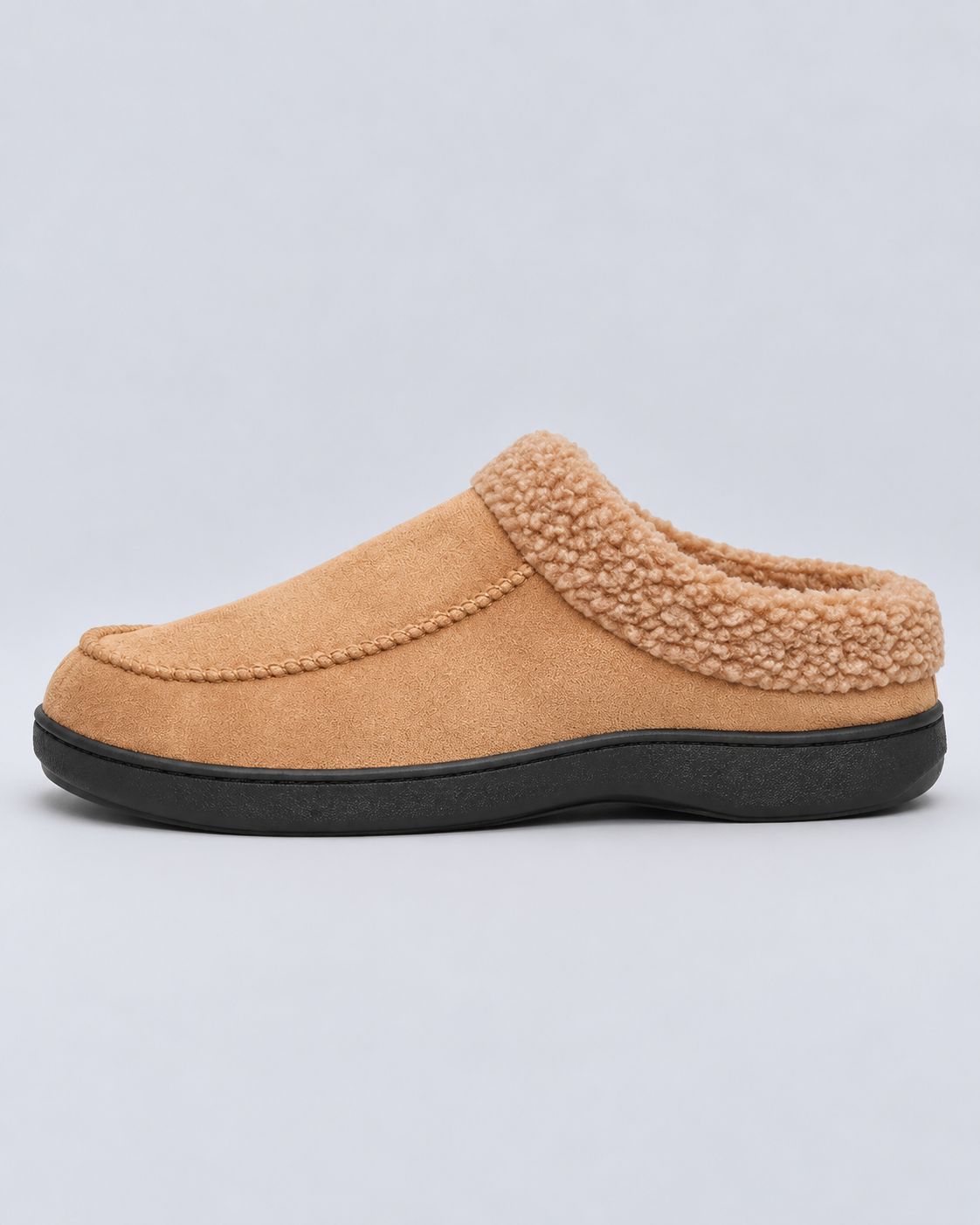 Men's Suede Fur-Lined Slippers | Moccasin House Shoes