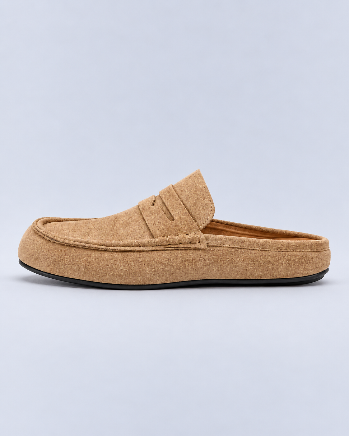 Men's Suede-Look Backless Loafers | Slip-On Mule Shoes