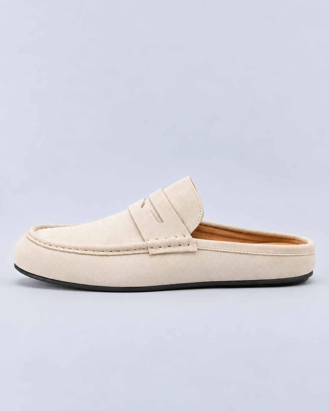 Men's Suede-Look Backless Loafers | Slip-On Mule Shoes