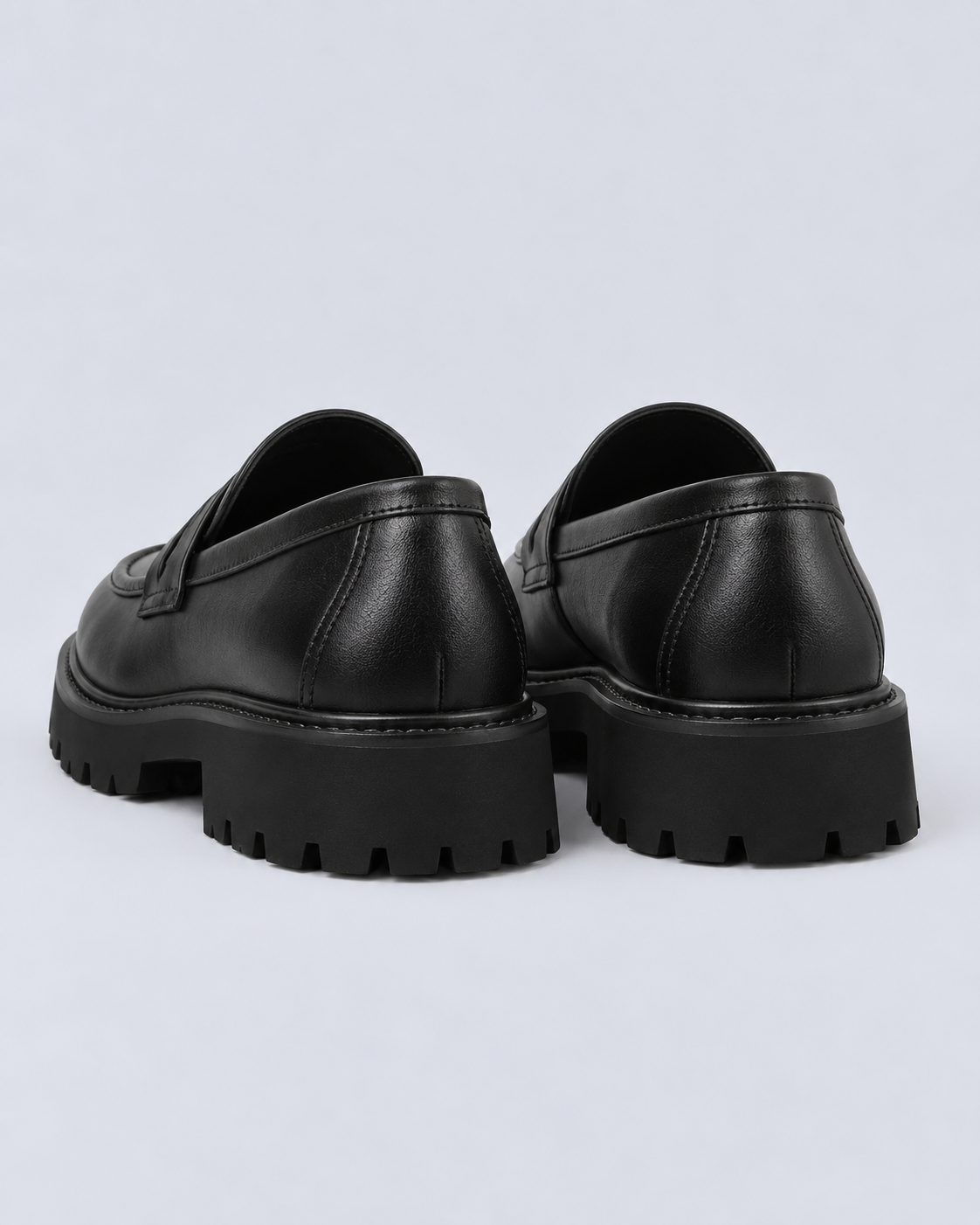 Men's Chunky Penny Loafers | Slip-On Lug Sole Shoes