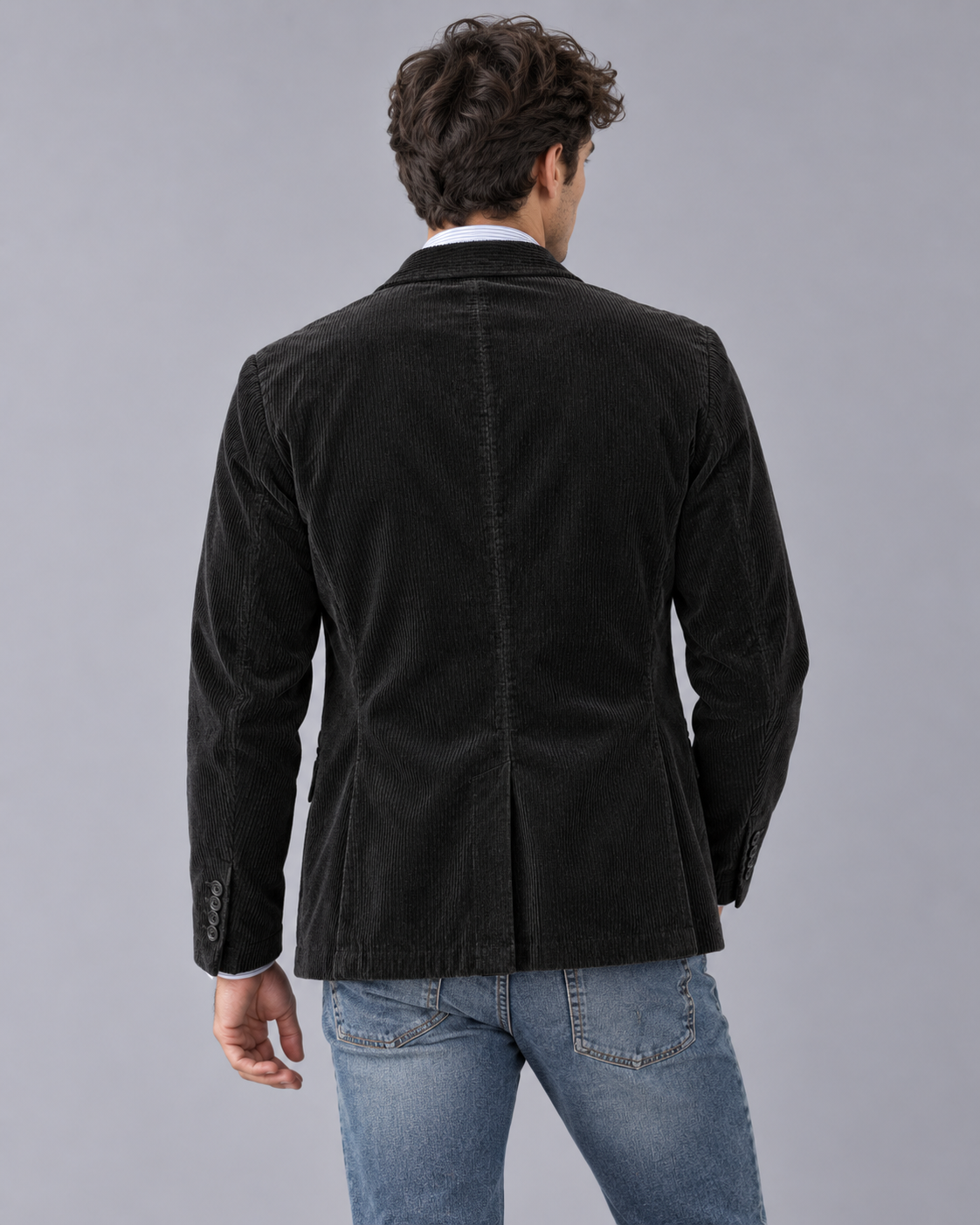 Men's Corduroy Jacket | Blazer Style, Notch Lapels, Button-Up, Flap Pockets
