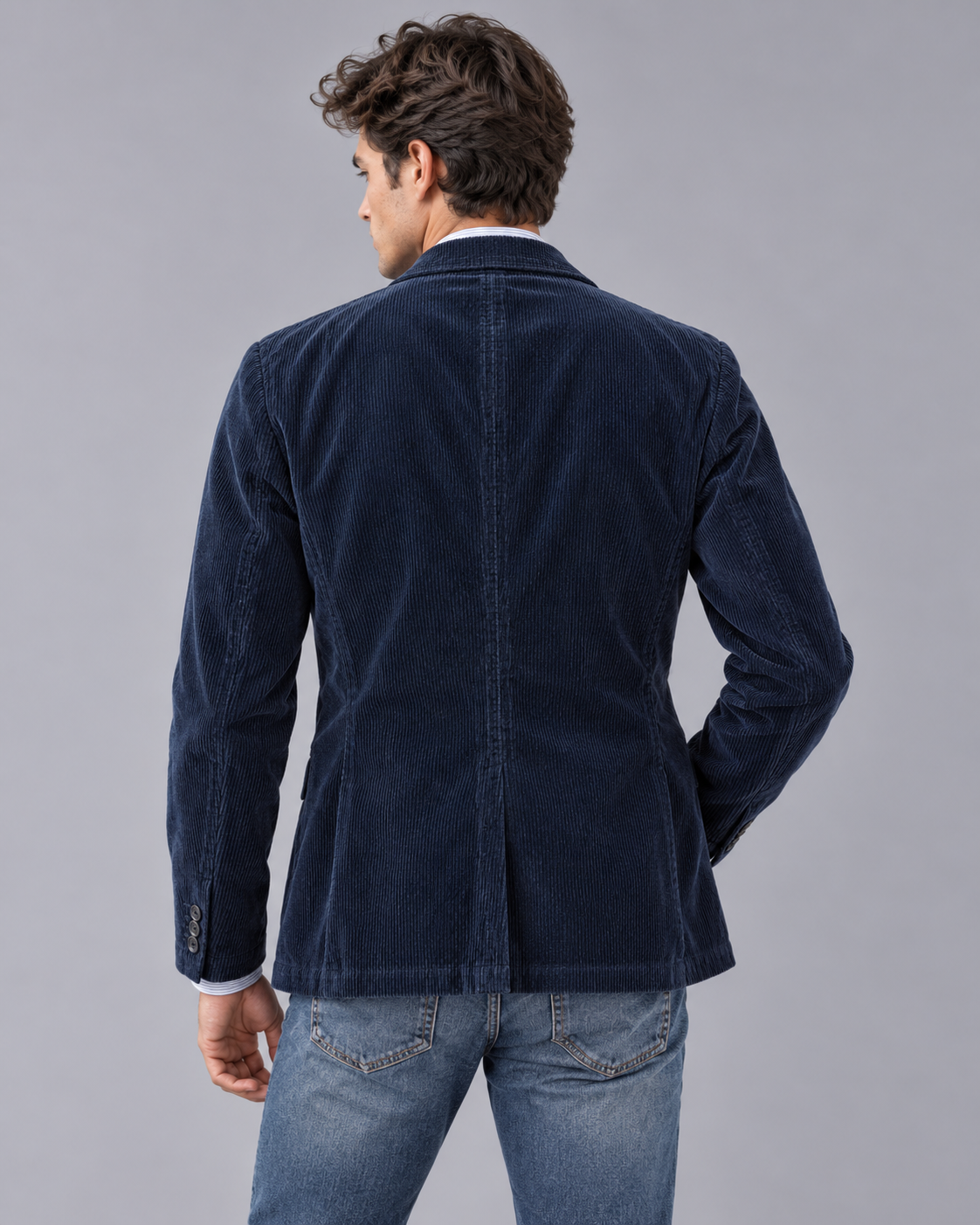 Men's Corduroy Jacket | Blazer Style, Notch Lapels, Button-Up, Flap Pockets
