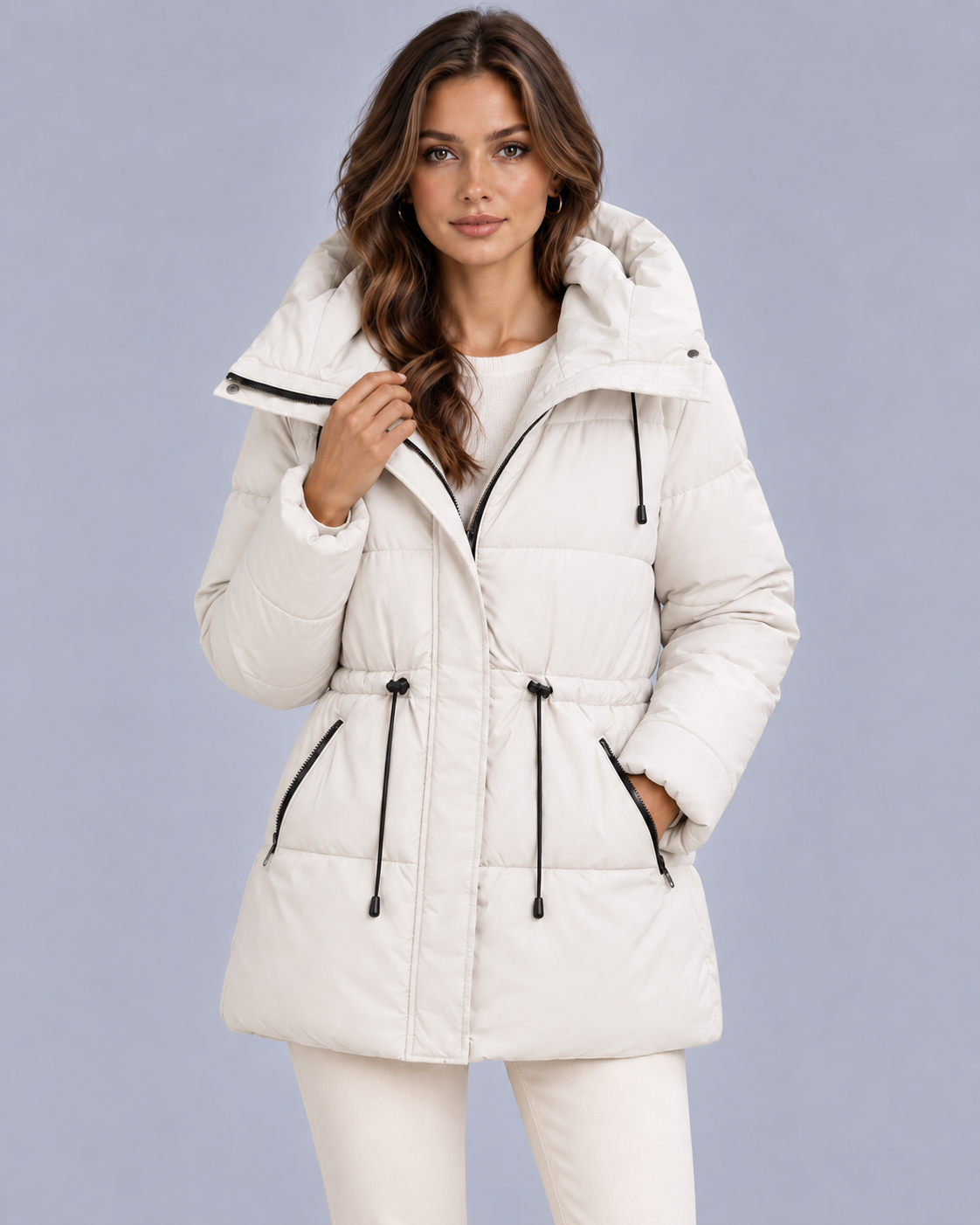 Women's Winter Parka Jacket |Thick Padding with Hood