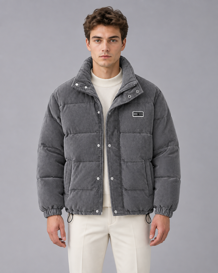 Men's Corduroy Jacket | Coat with Full-Zip and Deep Pockets