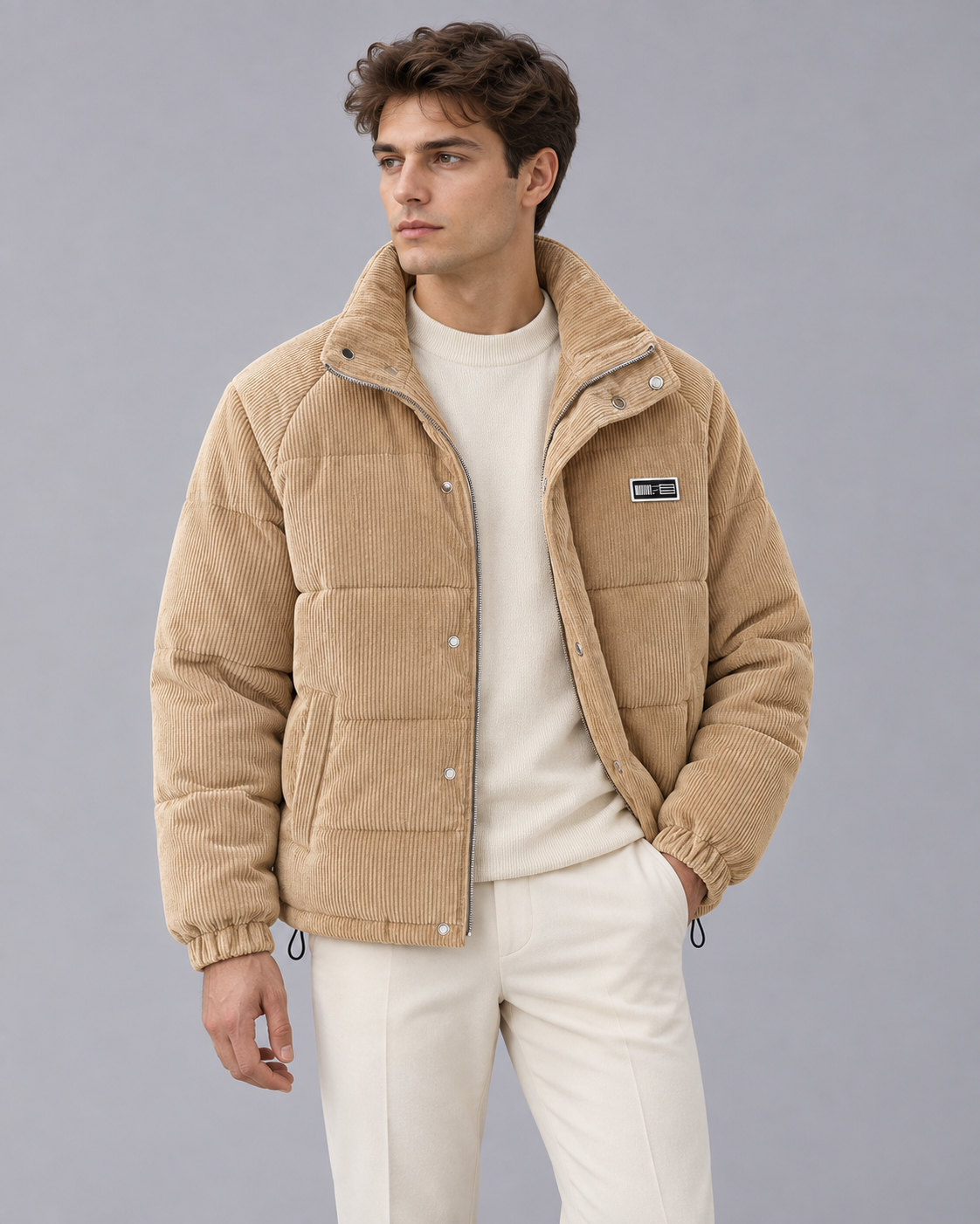 Men's Corduroy Jacket | Coat with Full-Zip and Deep Pockets
