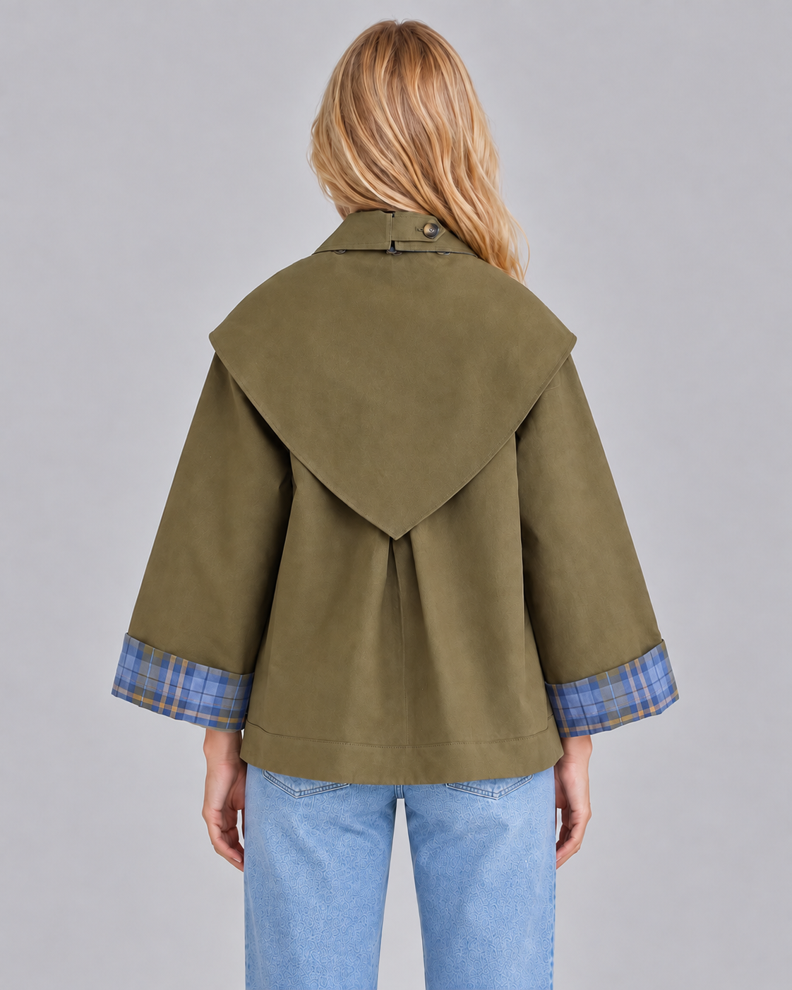 Women's 100% Cotton Reversible Scarf Jacket