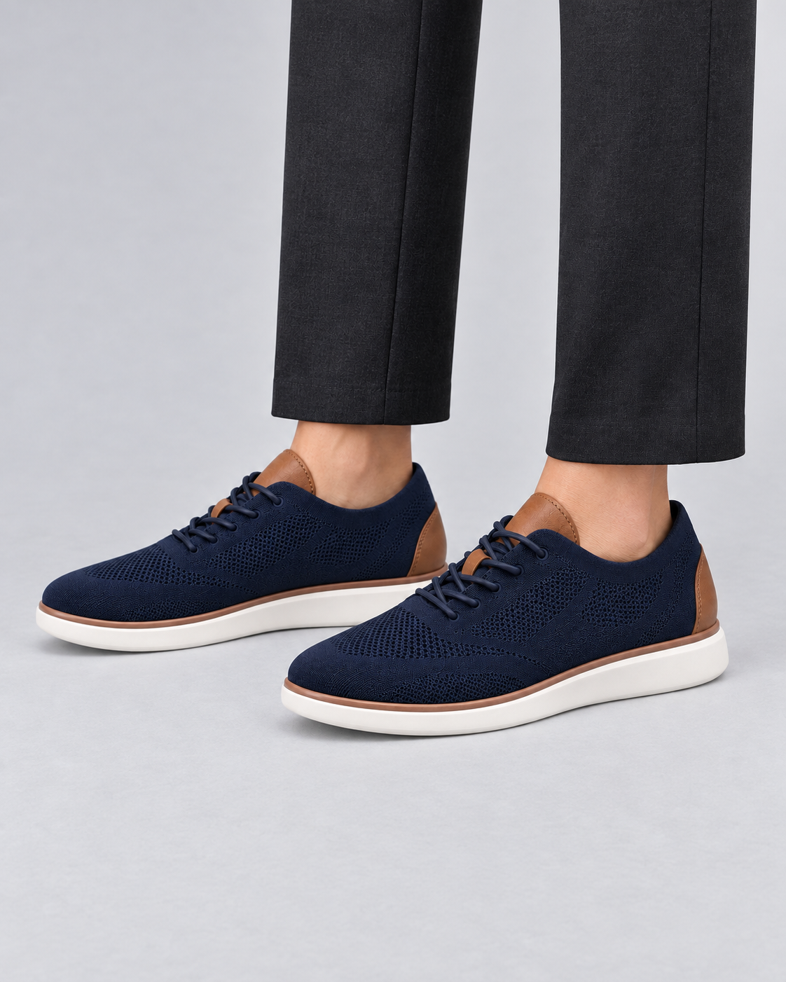 Men's Lightweight Air-Mesh Trainers with Cushioned Sole