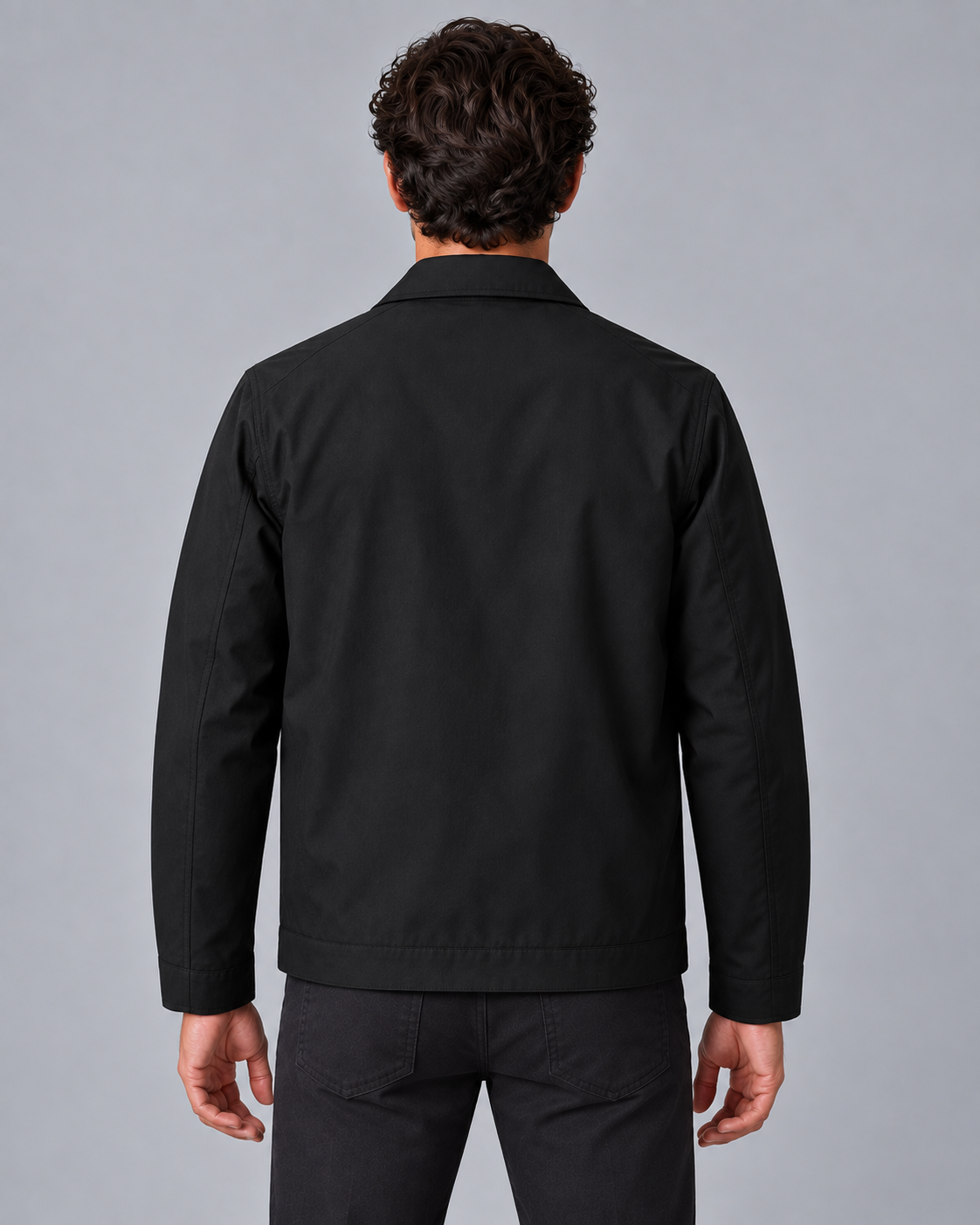 Men's Lightweight Jacket with Zip-Up Front