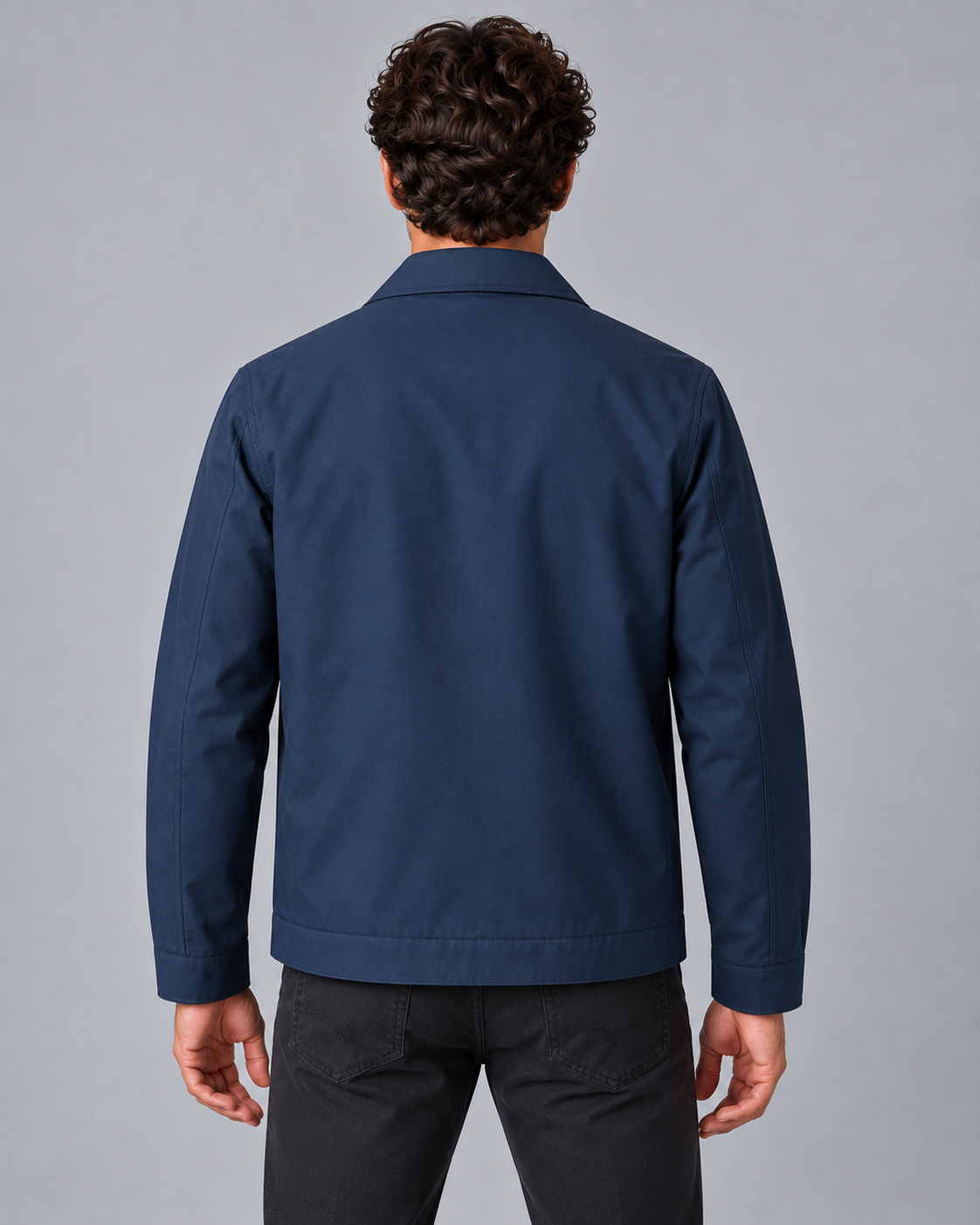 Men's Lightweight Jacket with Zip-Up Front