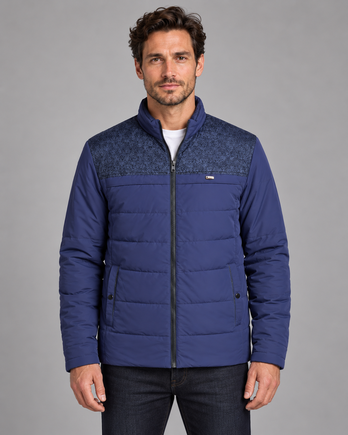 Men's Padded Jacket with Fleece Lining