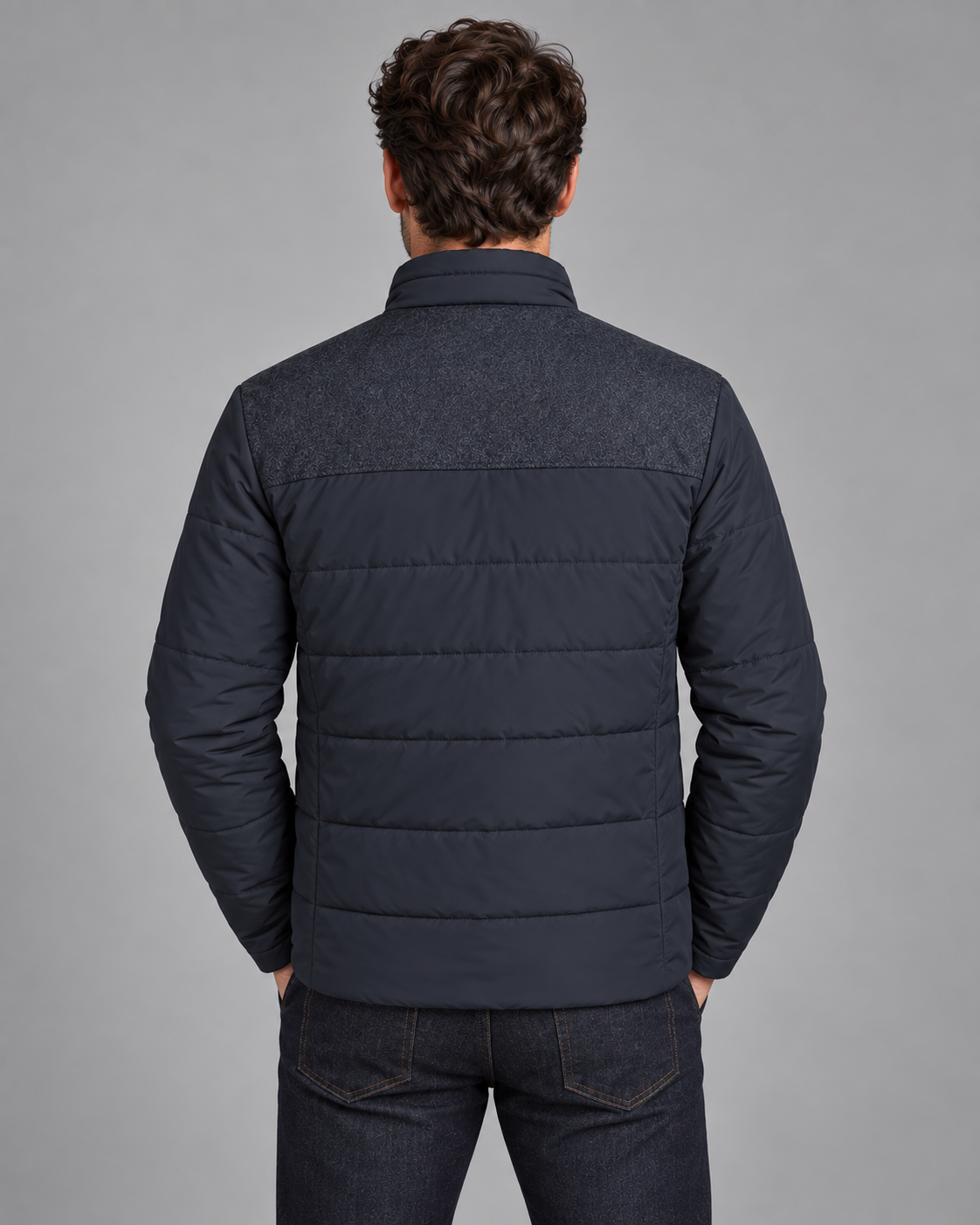 Men's Padded Jacket with Fleece Lining