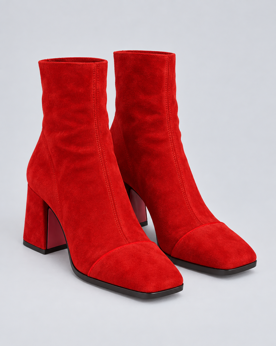Women's Chic Ankle Boots with Block Heel & Leopard Print Toe