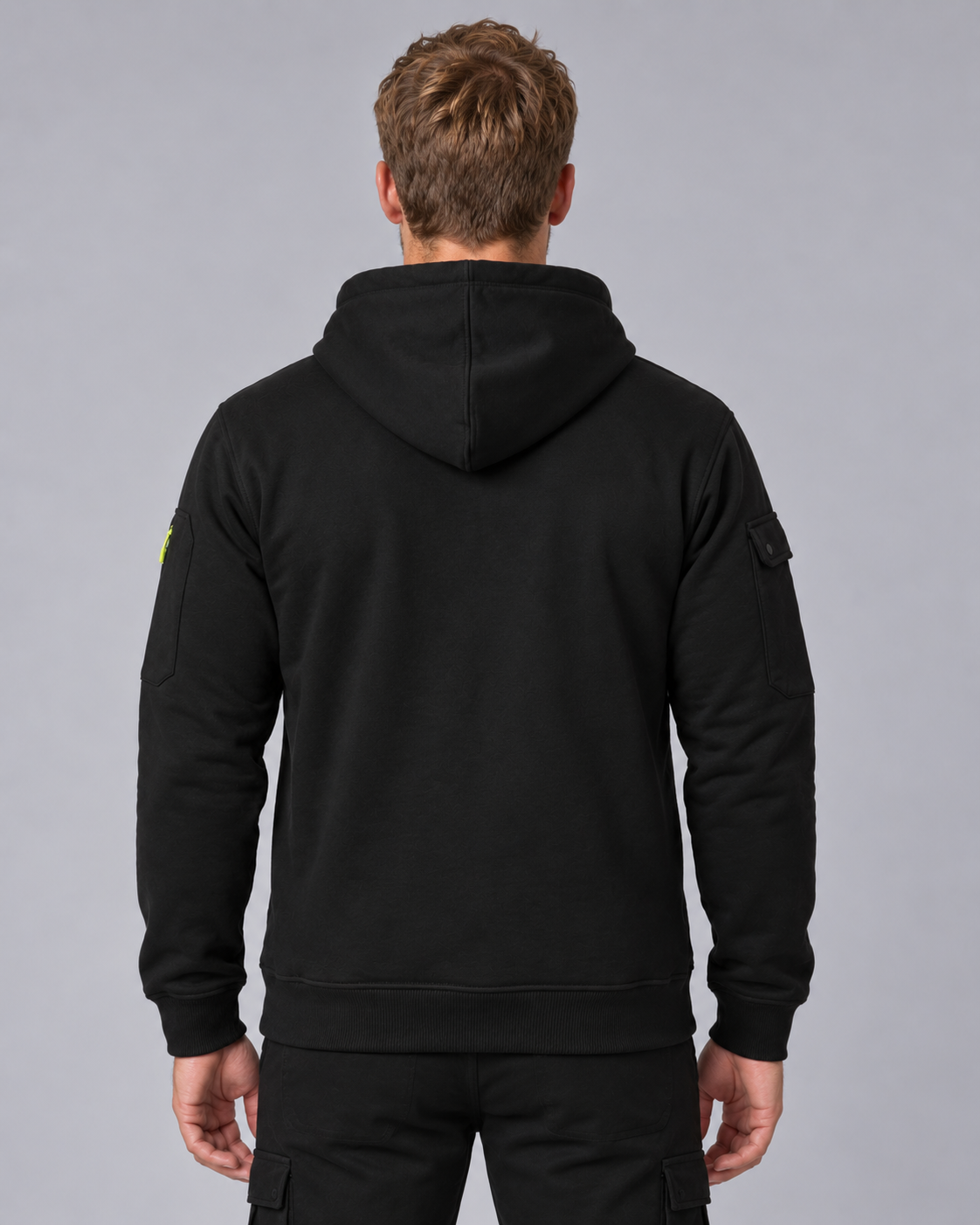 Men's Tactical Quarter Zip Hoodie with Multi Pockets