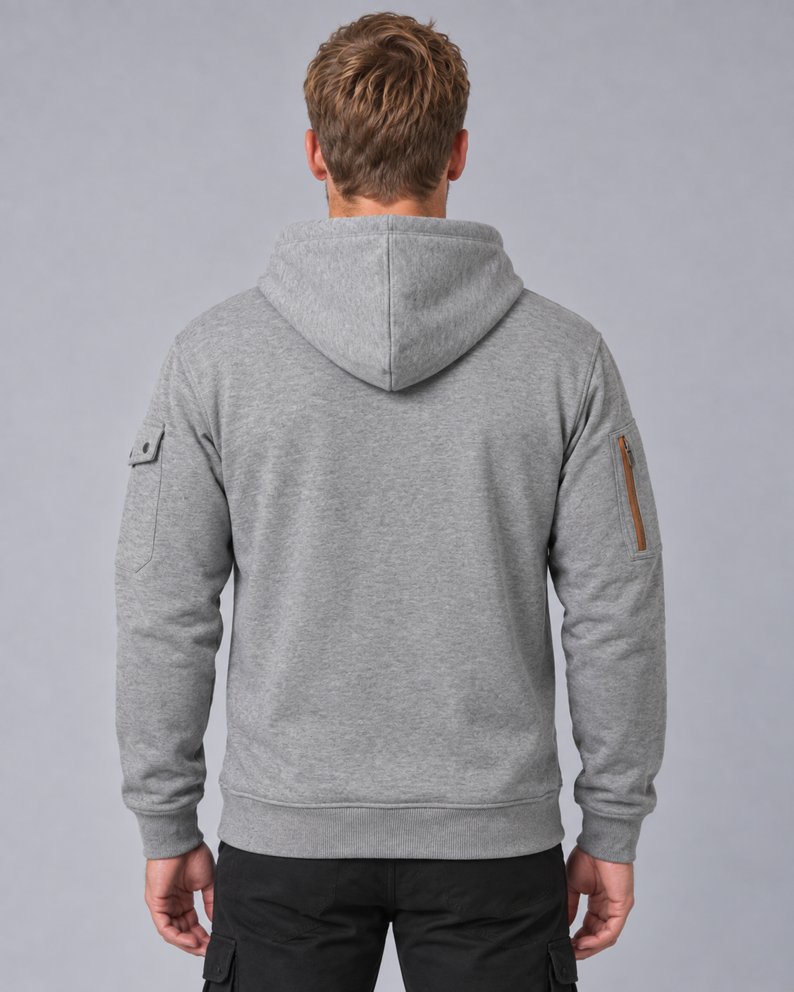 Men's Tactical Quarter Zip Hoodie with Multi Pockets