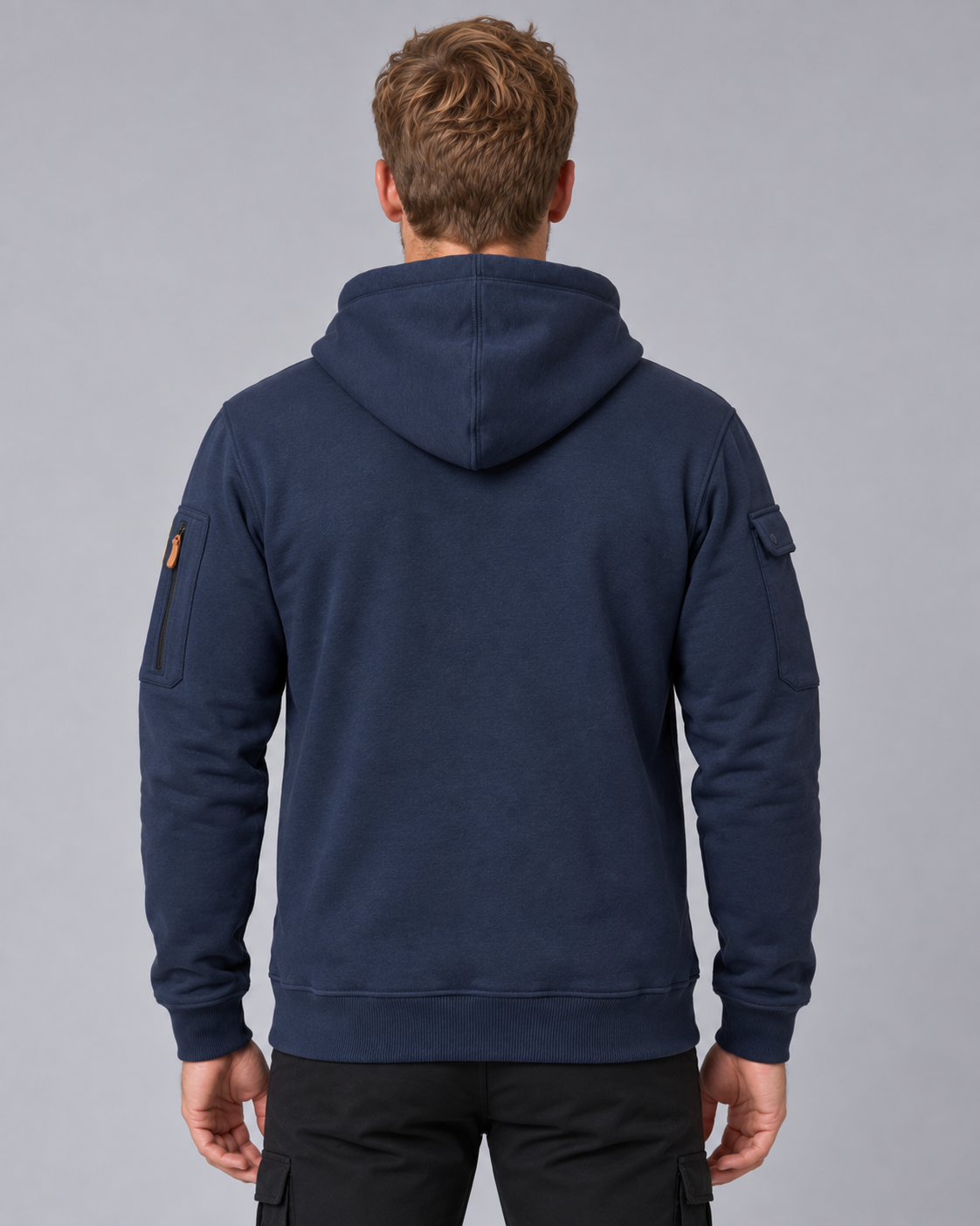 Men's Tactical Quarter Zip Hoodie with Multi Pockets