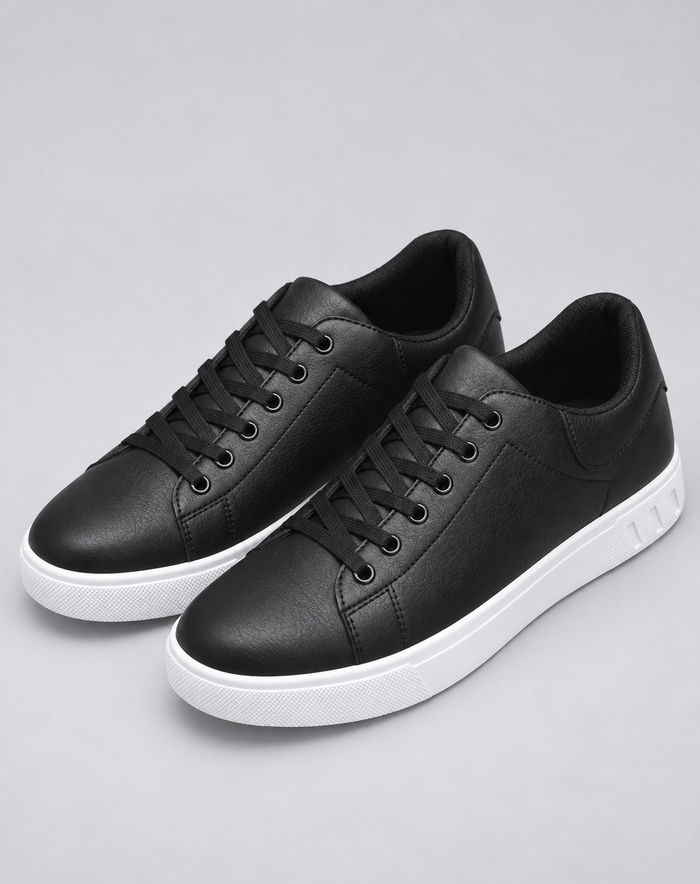 Men's Leather Lace-Up Low-Top Trainers | Casual Sneakers