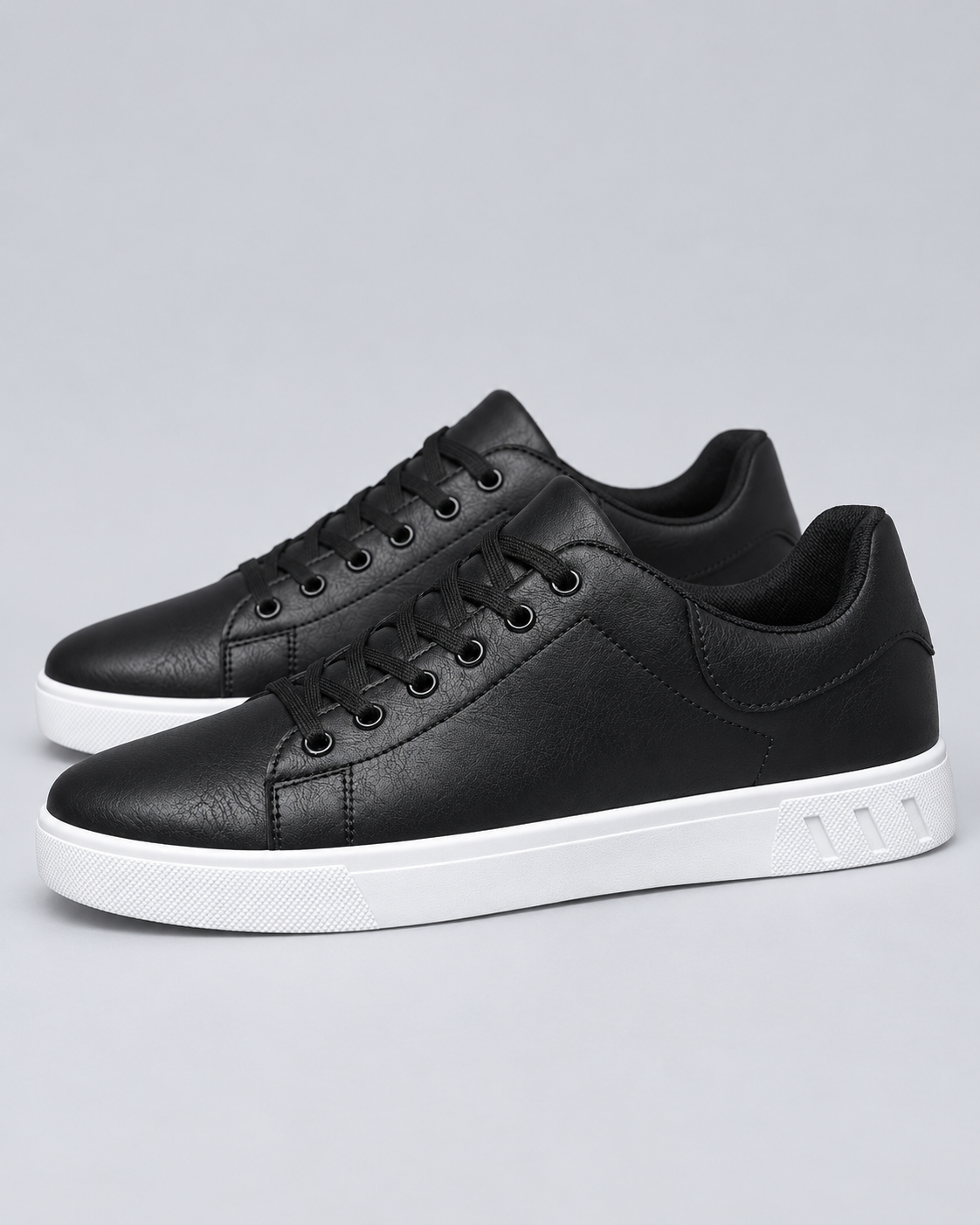 Men's Leather Lace-Up Low-Top Trainers | Casual Sneakers
