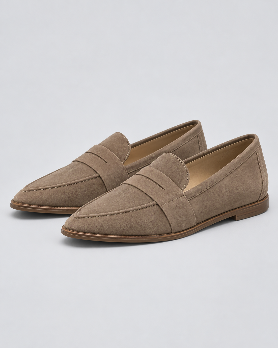 Women's Suede Pointed Toe Loafers | Slip-On Style