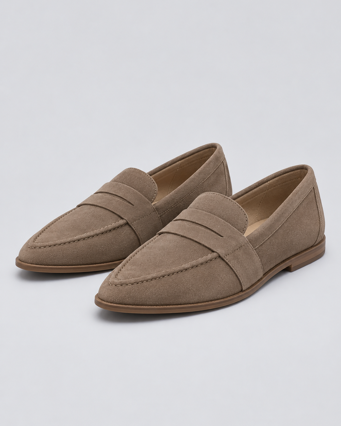 Women's Suede Pointed Toe Loafers | Slip-On Style