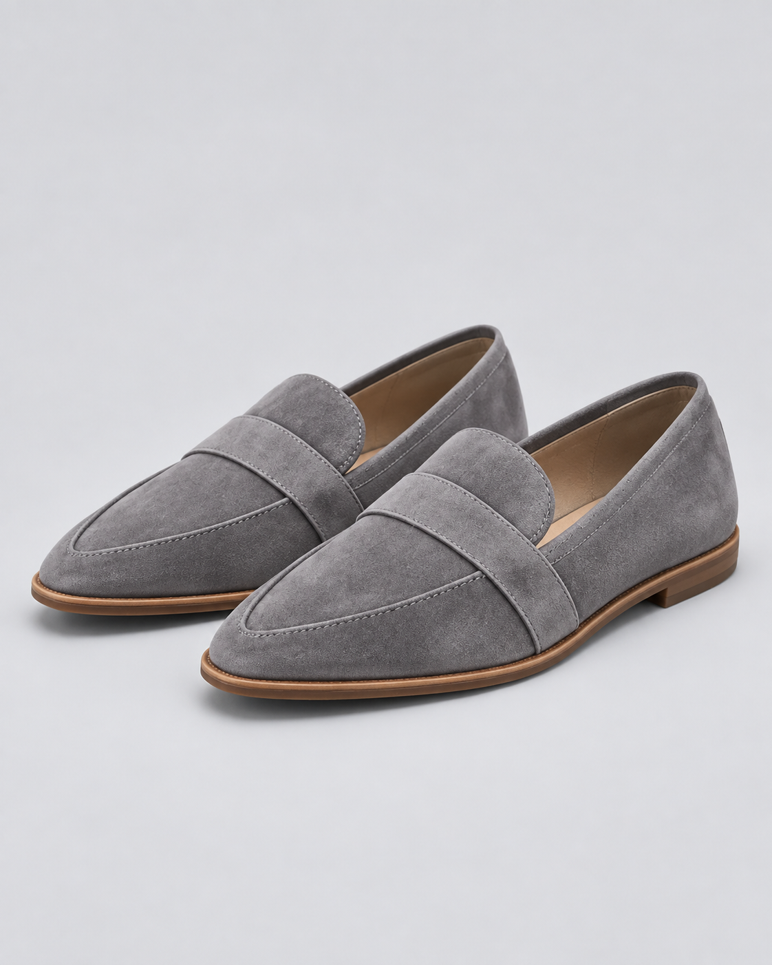 Women's Suede Pointed Toe Loafers | Slip-On Style