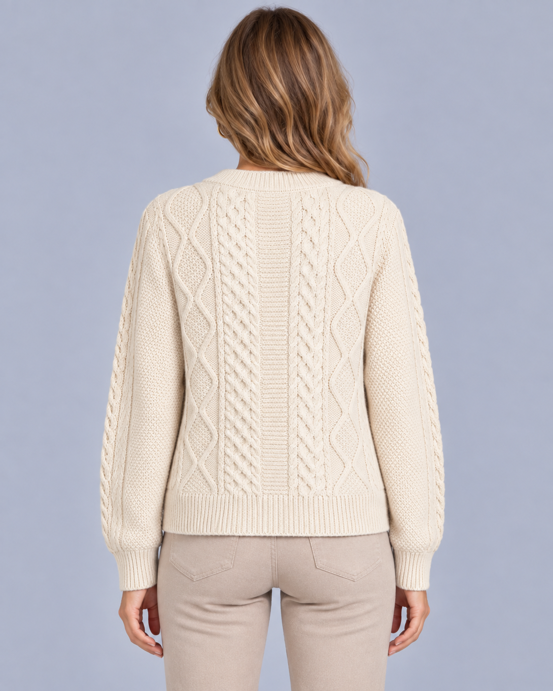 Women's Cozy Cable Knit Cardigan | Ribbed Cuffs and Hem with Oversized Fit