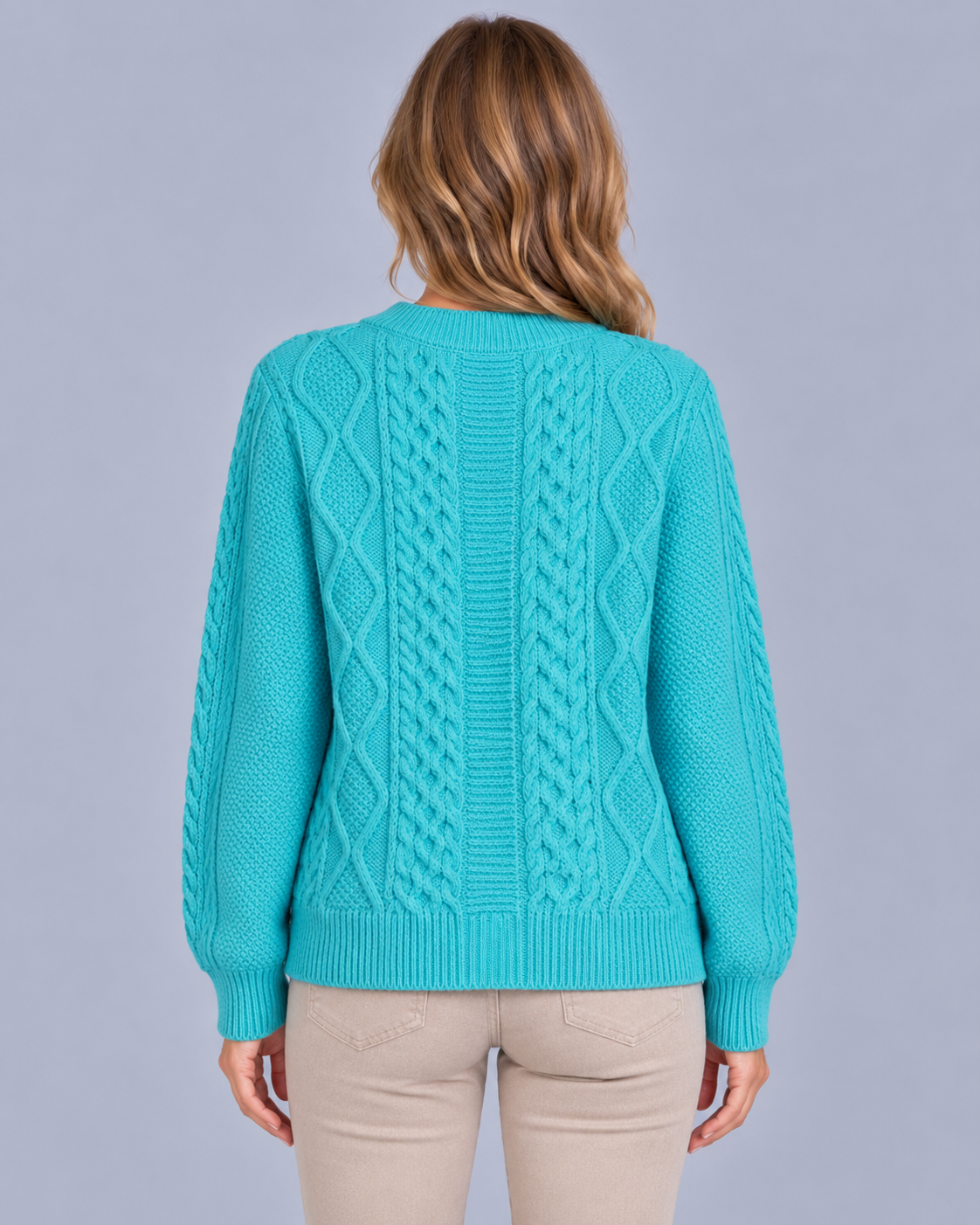 Women's Cozy Cable Knit Cardigan | Ribbed Cuffs and Hem with Oversized Fit