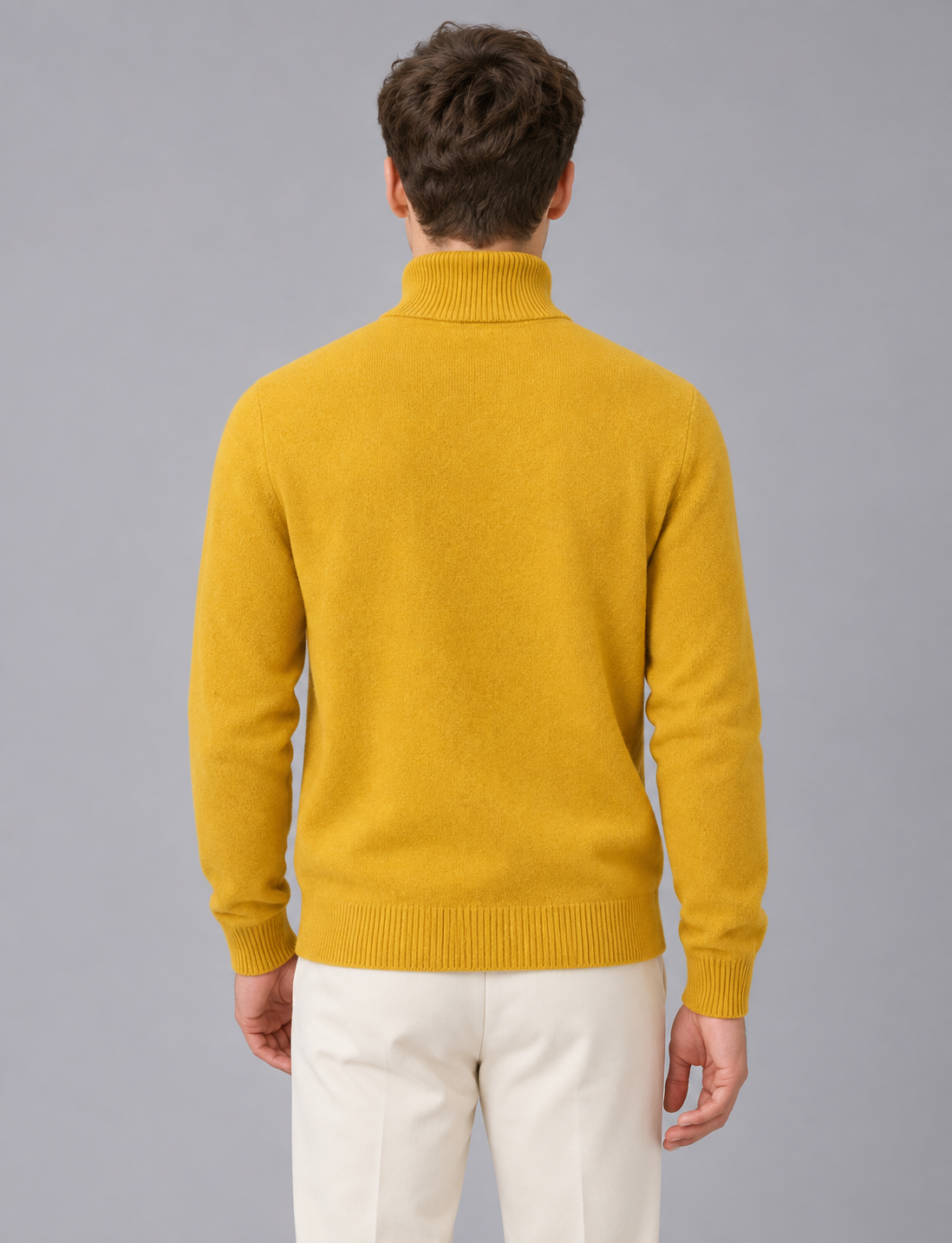 Men's Ribbed Knit Turtleneck Jumper | Slim Fit Sweater