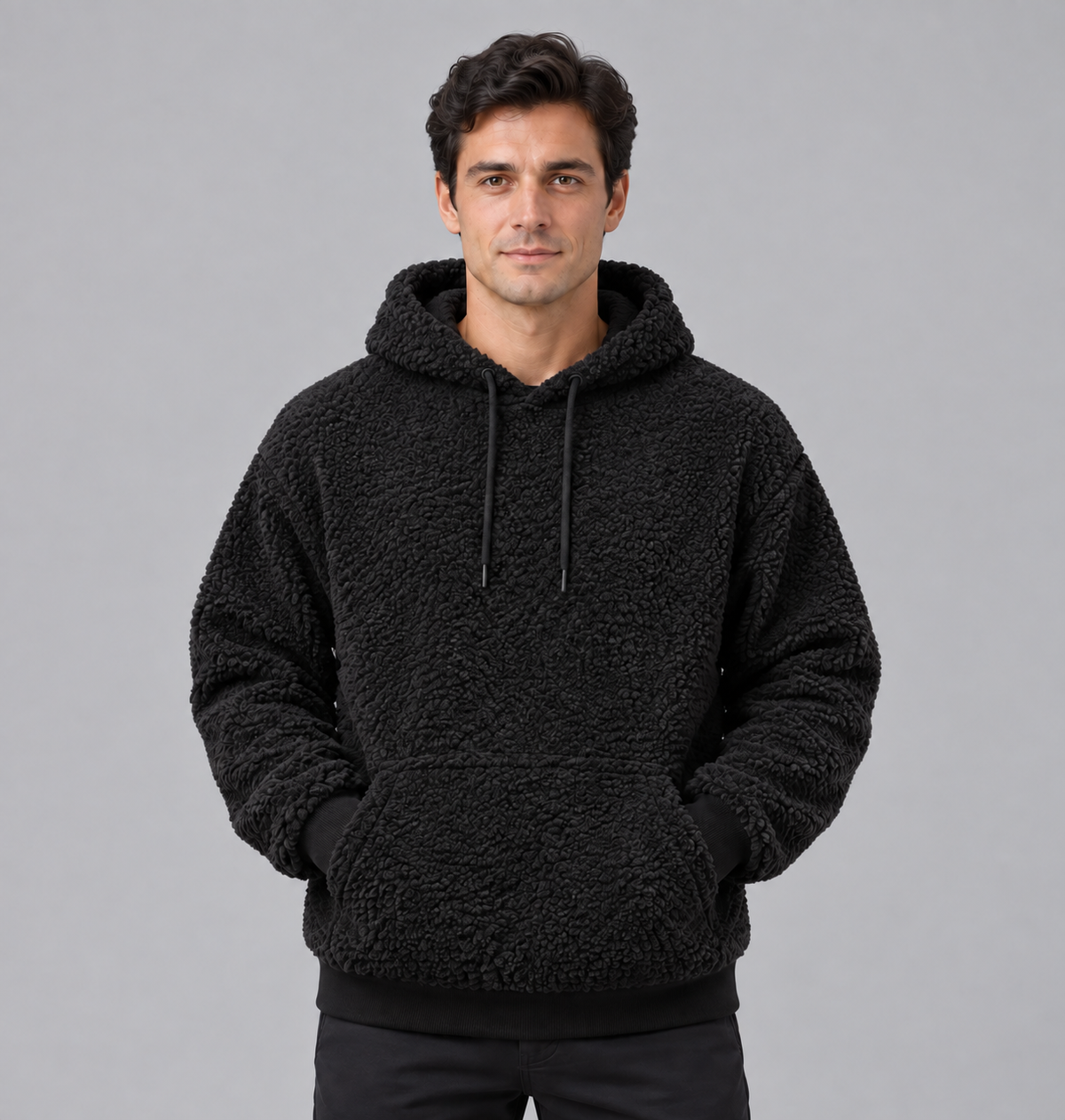 Men's Fleece Pullover Hoodie | Kangaroo Pockets with Drawstring Hood