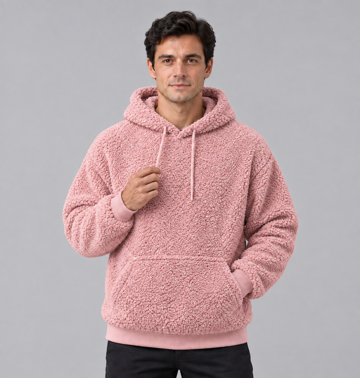 Men's Fleece Pullover Hoodie | Kangaroo Pockets with Drawstring Hood