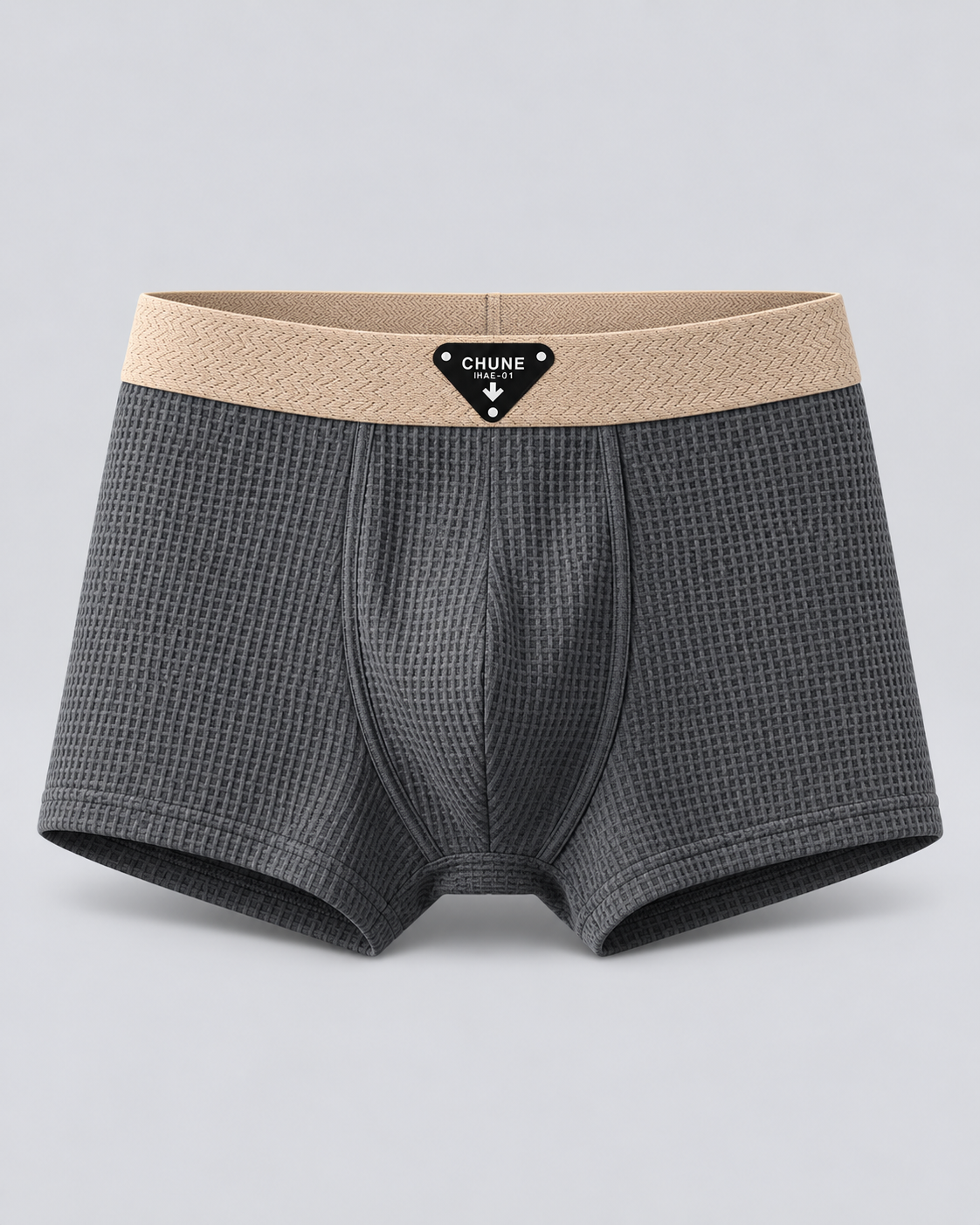 Men's Waffle Cotton Knit Boxer Briefs | Comfortable 4-Way Stretch Fit