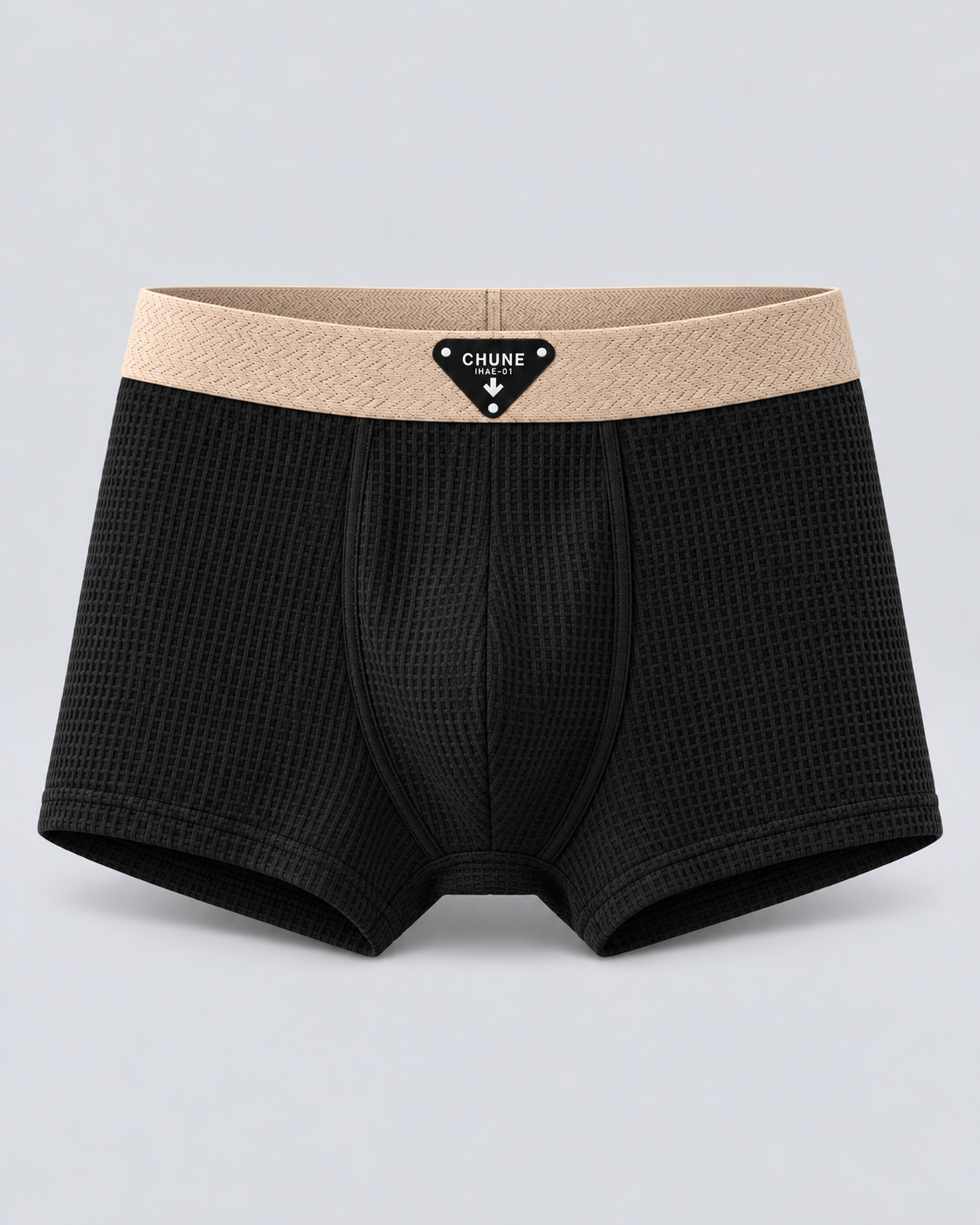 Men's Waffle Cotton Knit Boxer Briefs | Comfortable 4-Way Stretch Fit